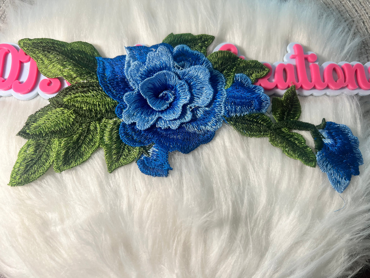 💙🌹 Blue Rose Floral Appliqué (Non Iron-On
