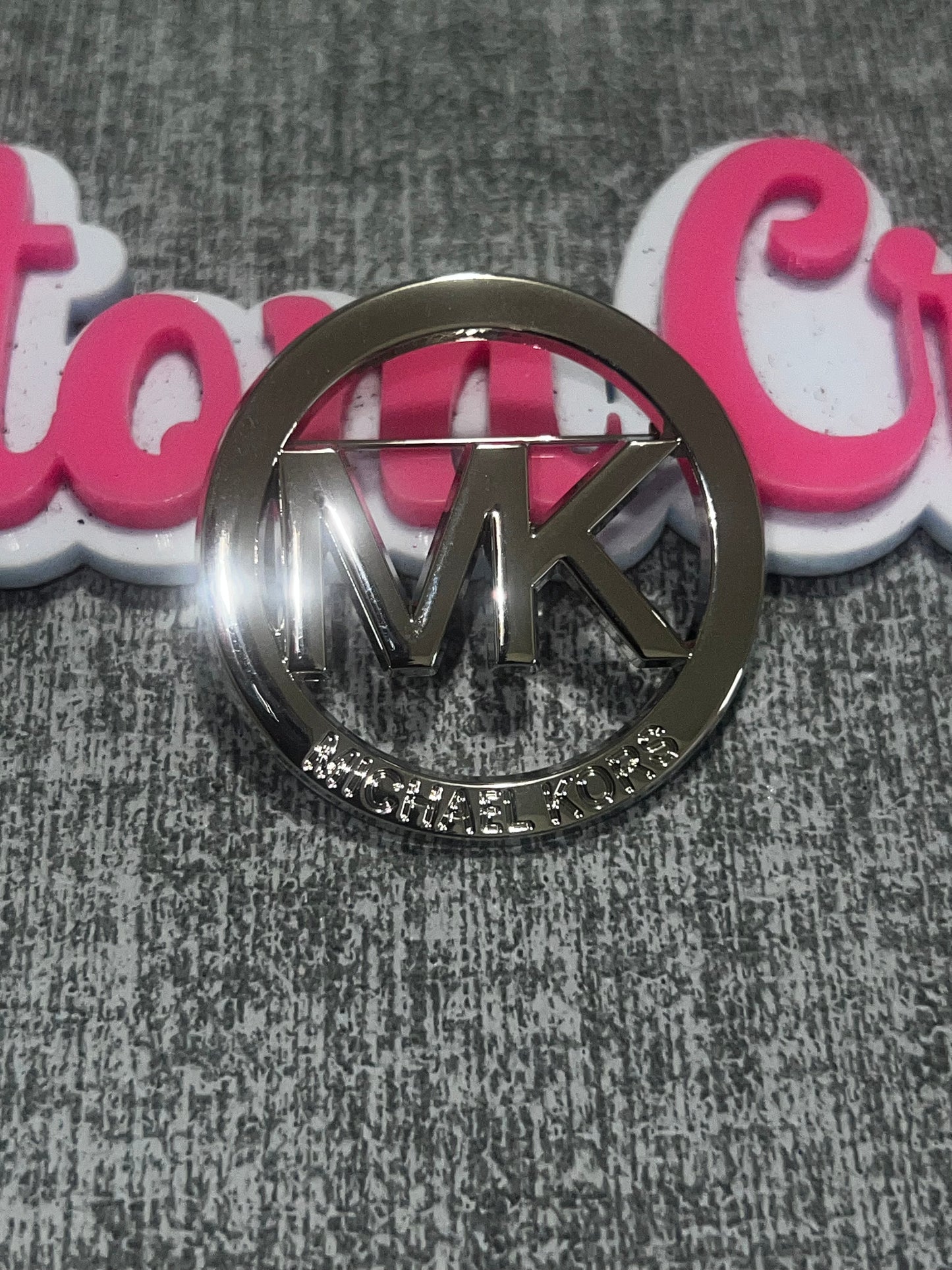Silver Textured Letter Brooch Pin | Fashion Statement Lapel Pin