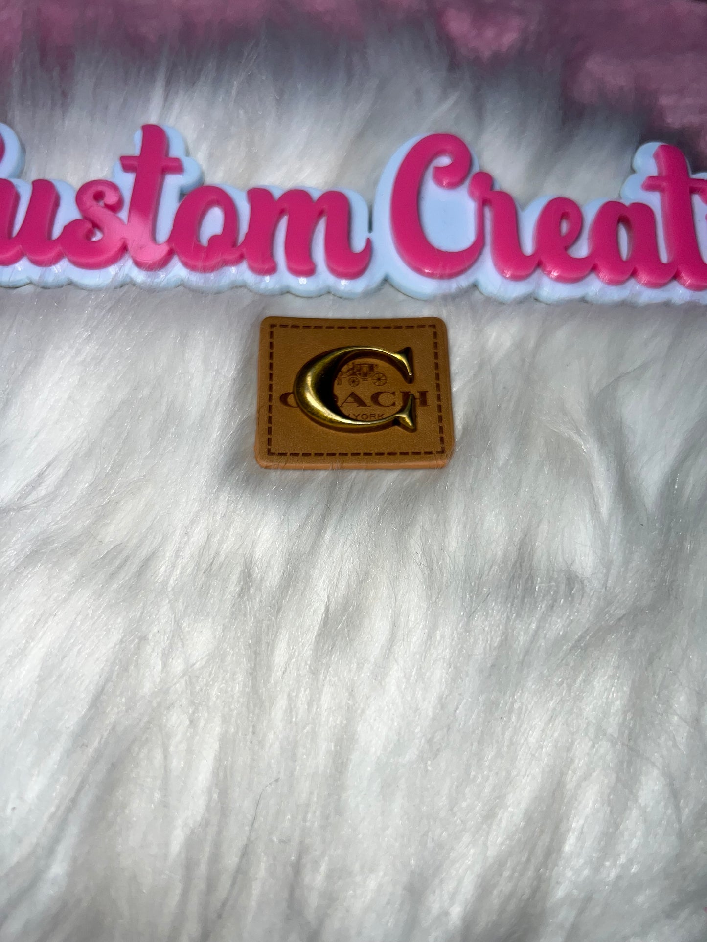 Fashion Letter Emblem Tag on Faux Leather Backing – Craft Embellishment for Hats, Bags & DIY Projects