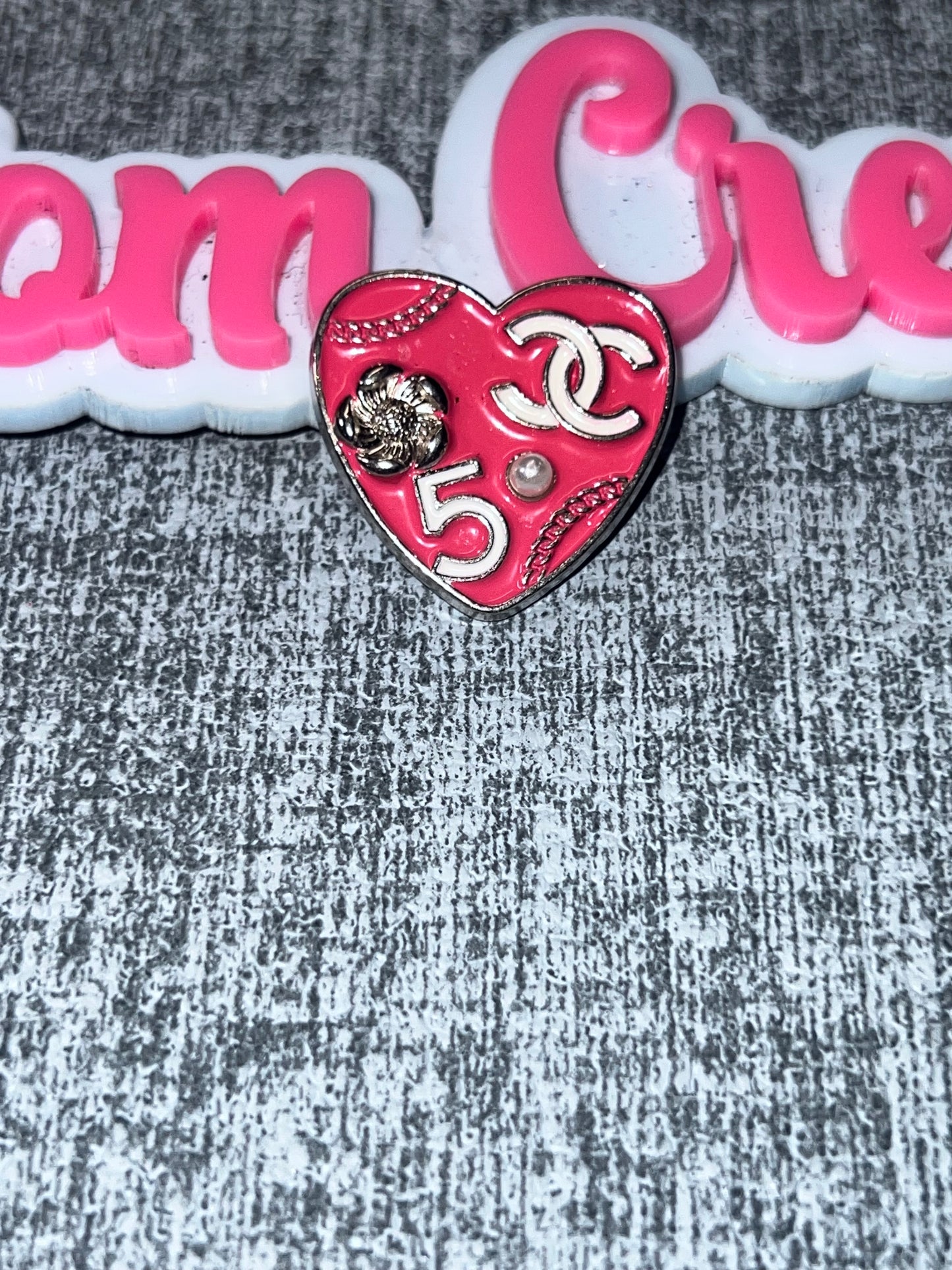 Pink Multi-Detail Heart Charm – Luxe Statement Charm