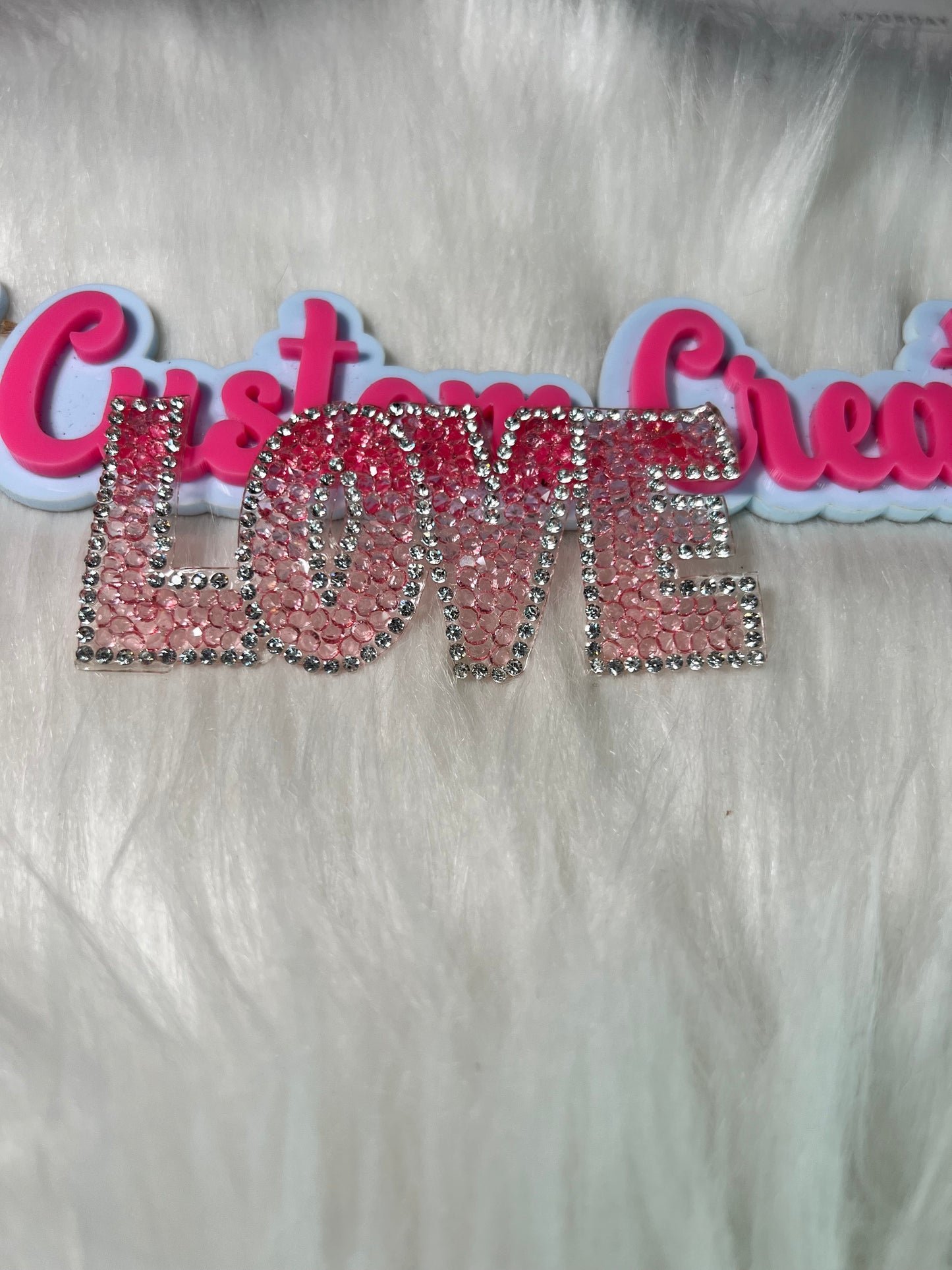 Bling Pink Silver Love