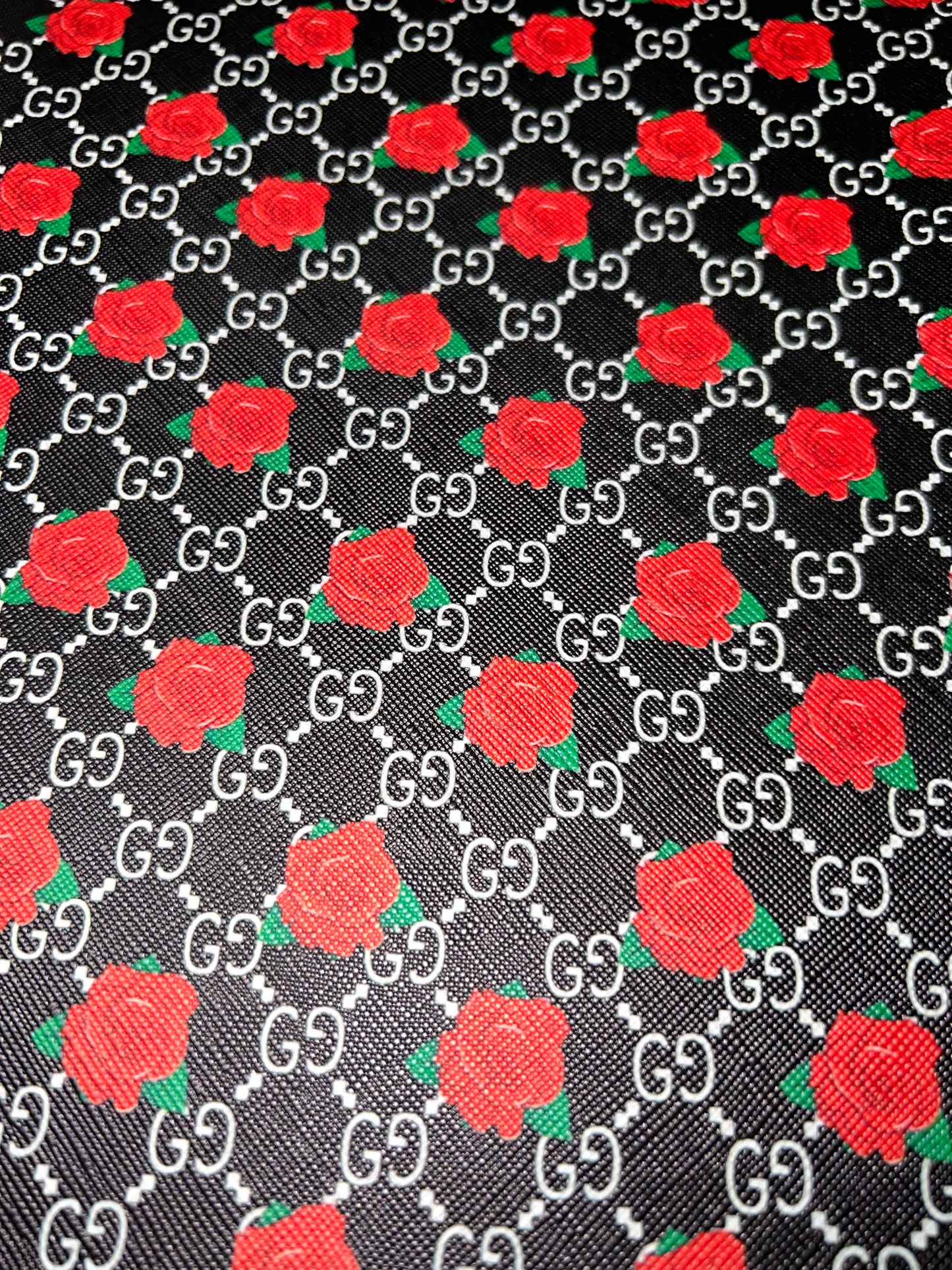 🌹 Rose Pattern Faux Leather Sheet