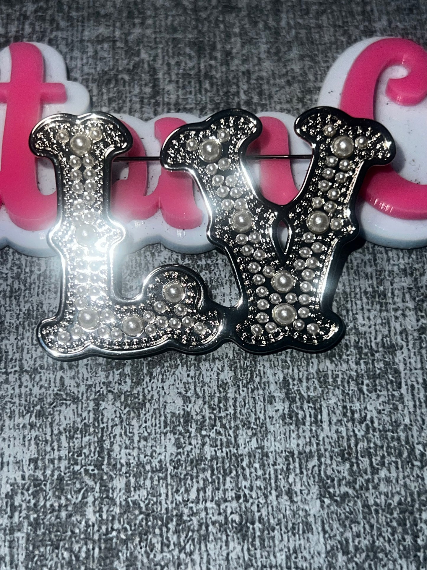 Bling Letter Brooch – Silver Rhinestone Pin