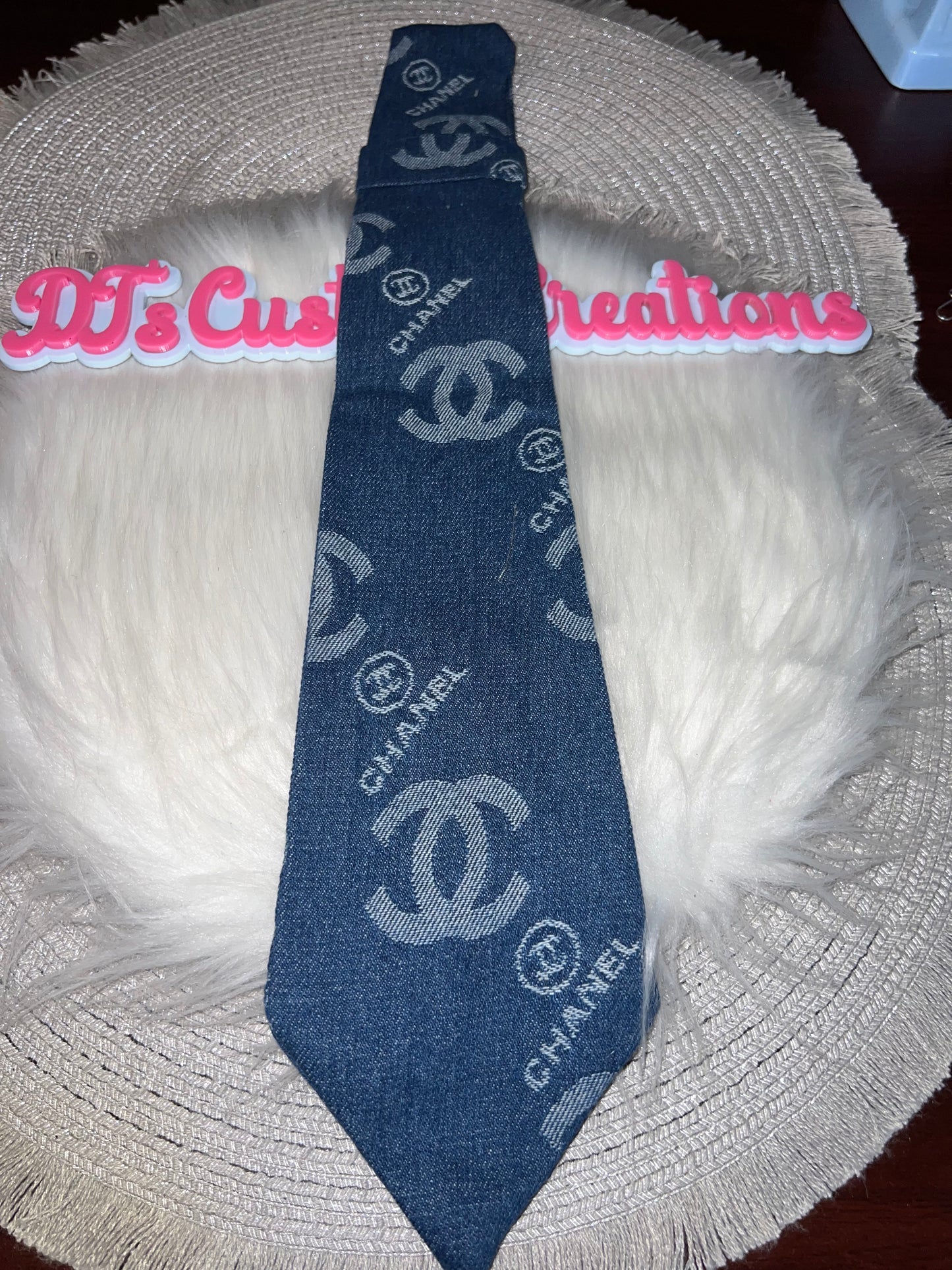 🖤 Denim-Inspired CC Tie