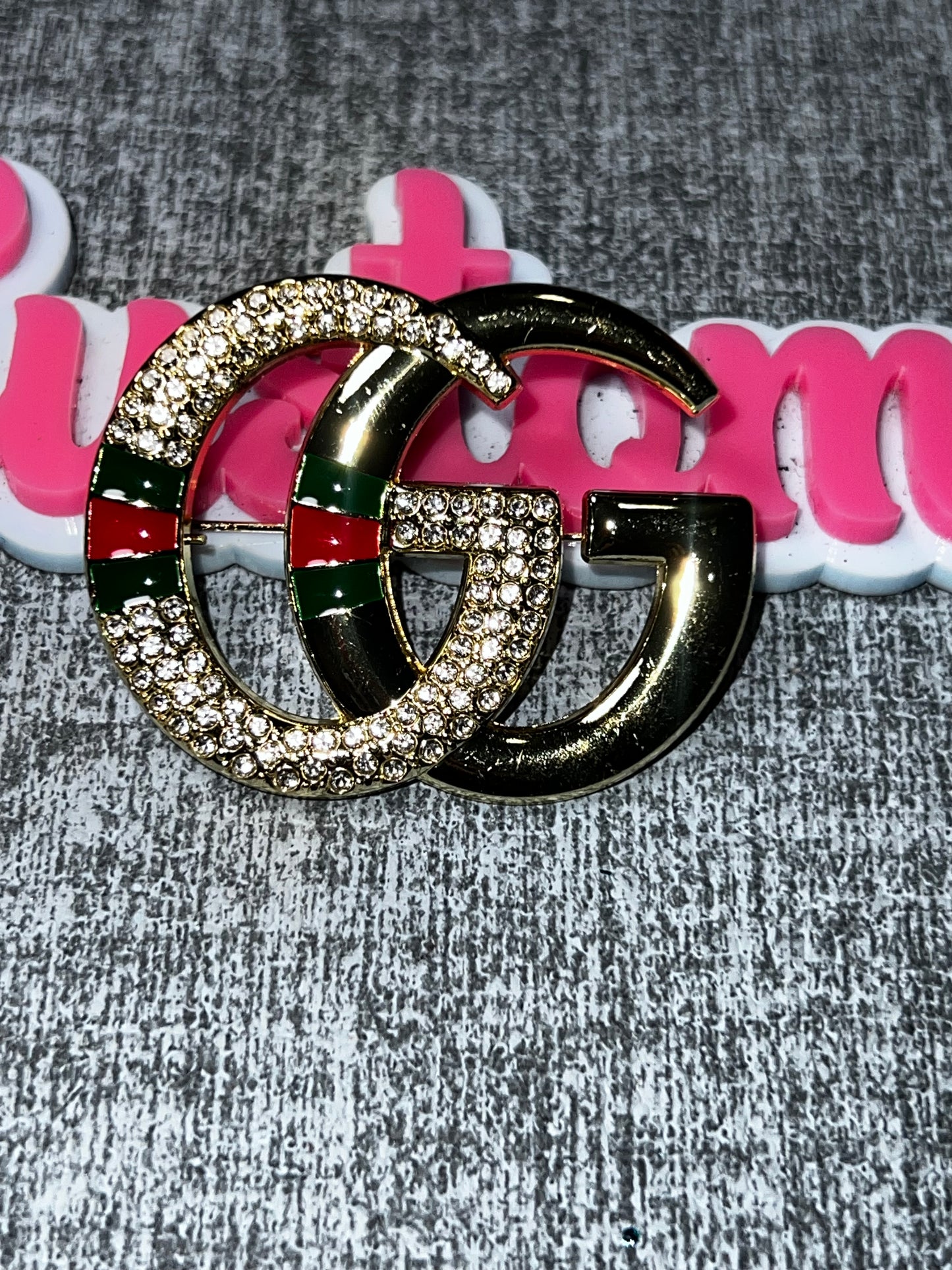 Crystal Double Letter Fashion Brooch Pin |Rhinestone Statement Brooch