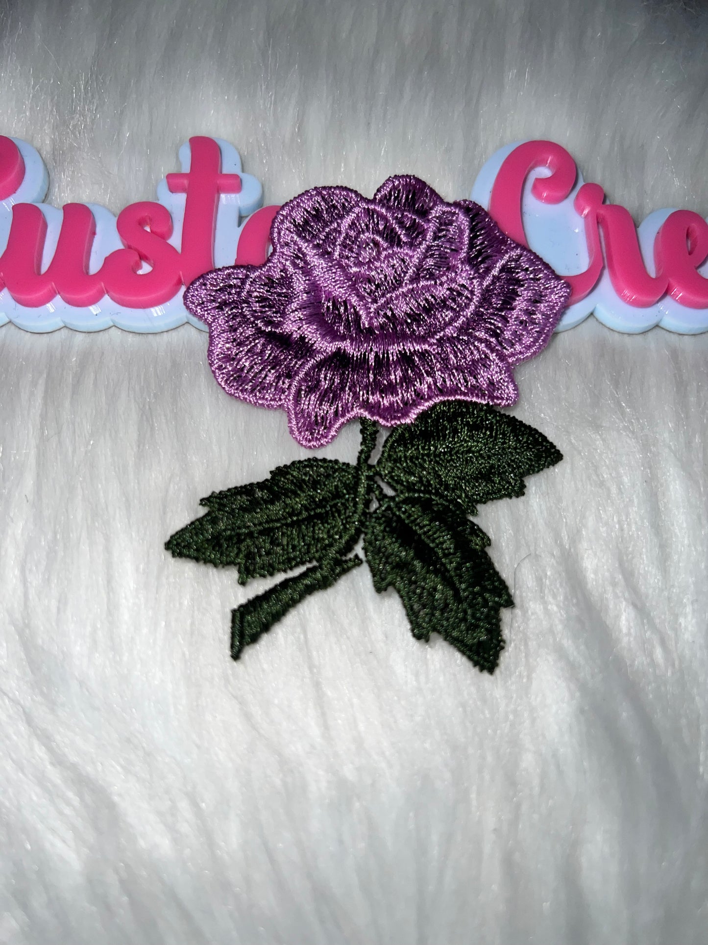 π Purple Rose Iron-On Patch