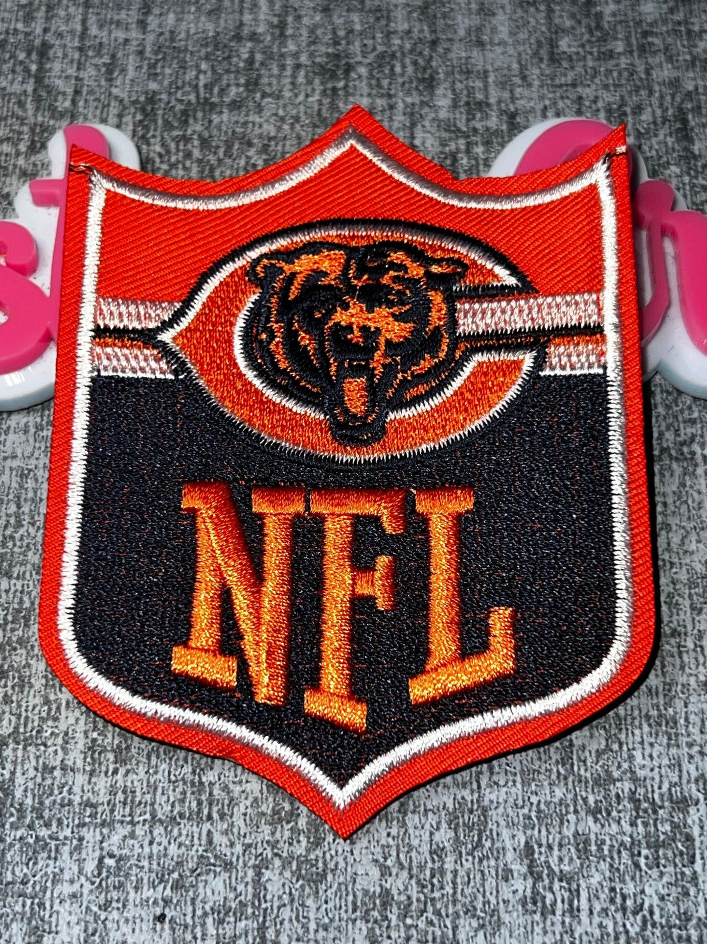 Orange Shield Embroidered Iron-On Patch