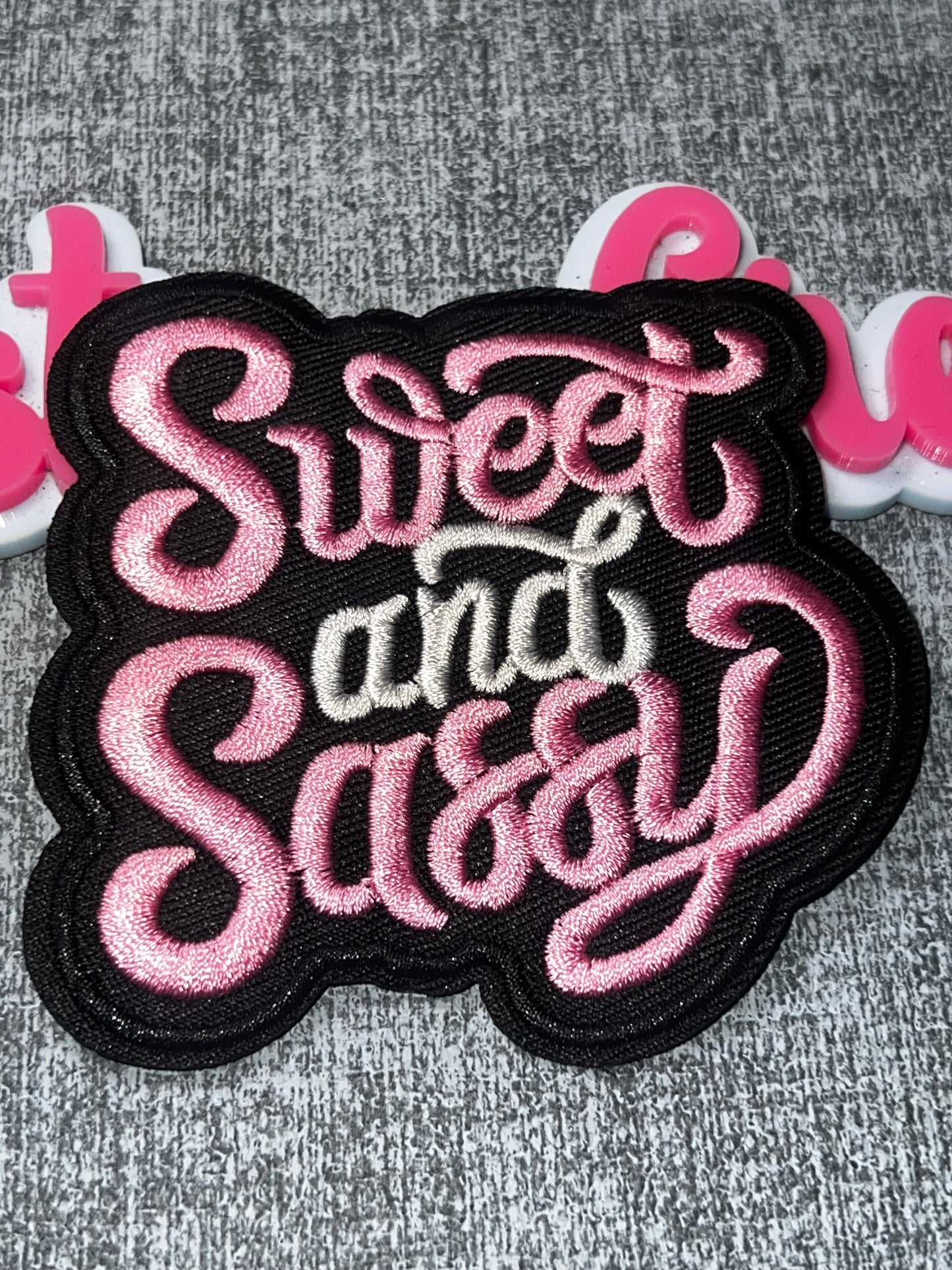 Sweet and Sassy Embroidered Iron-On Patch – Pink Statement Applique