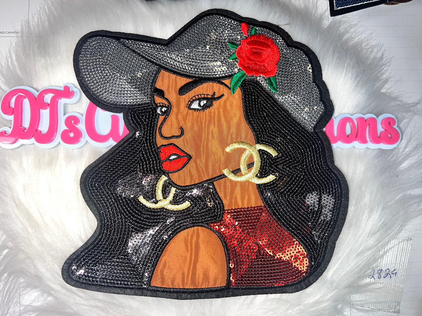 ππ€ CC with Red Rose Patch (Iron-On)