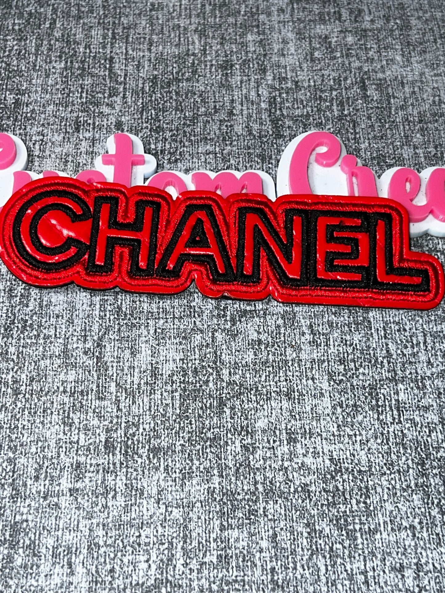 Red Letter Embroidered Patch – Bold Fashion Applique – Approx. 4 Inches