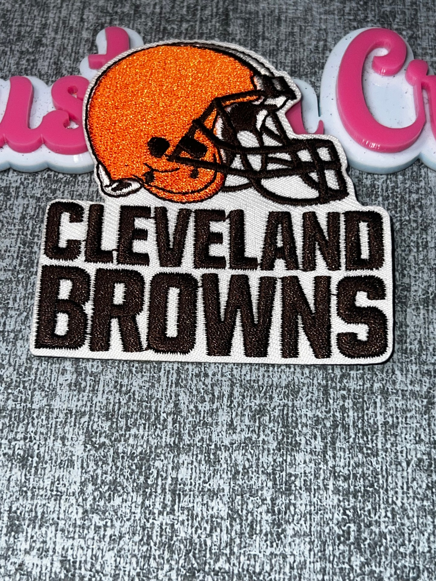 Orange Helmet Patch – Embroidered Iron On Applique