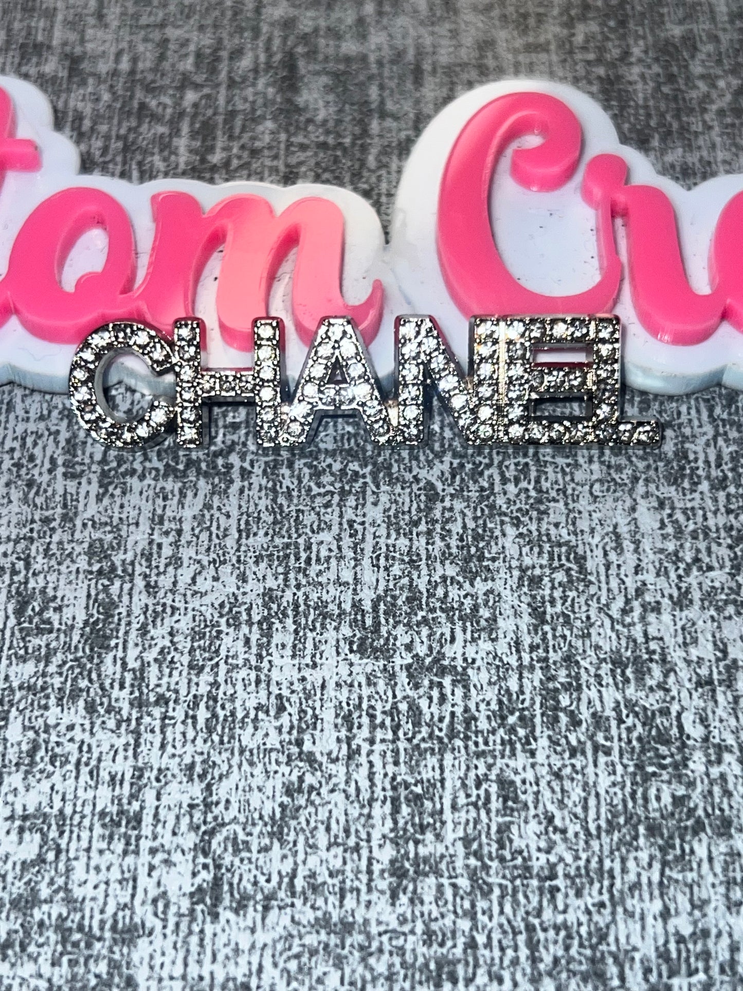 Silver Rhinestone Word Charm – Luxe Statement Charm