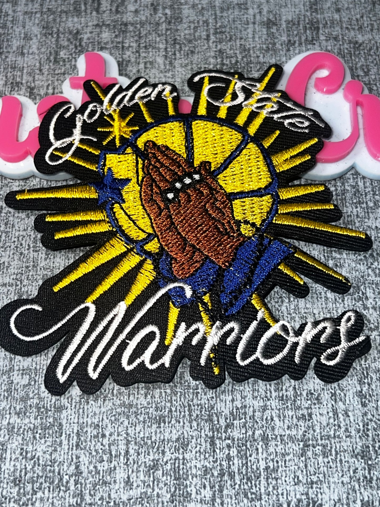 God First Warriors Embroidered Iron-On Patch | Faith Embroidered Appliqué