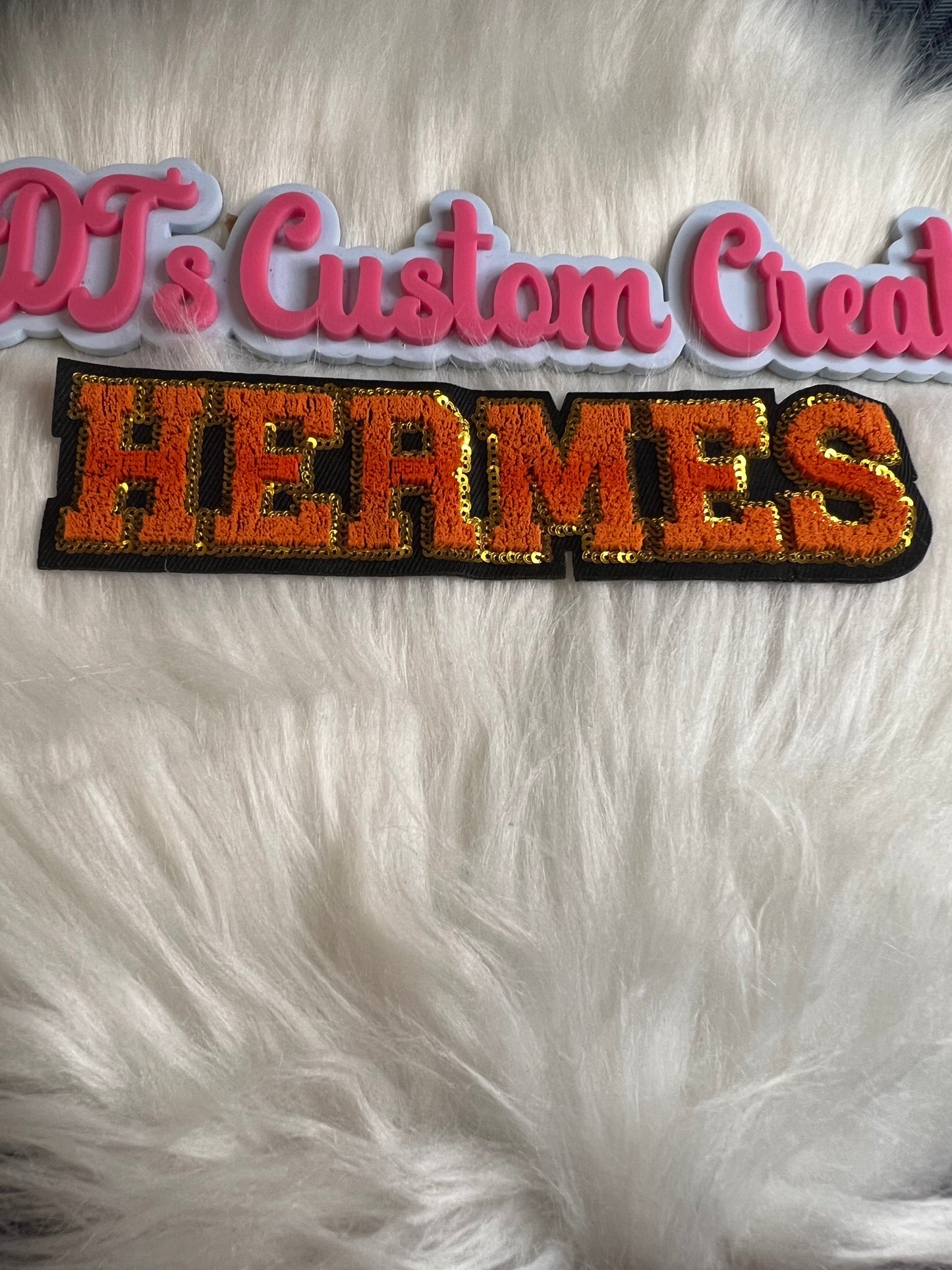 Fluffy Orange Hermes trim Gold