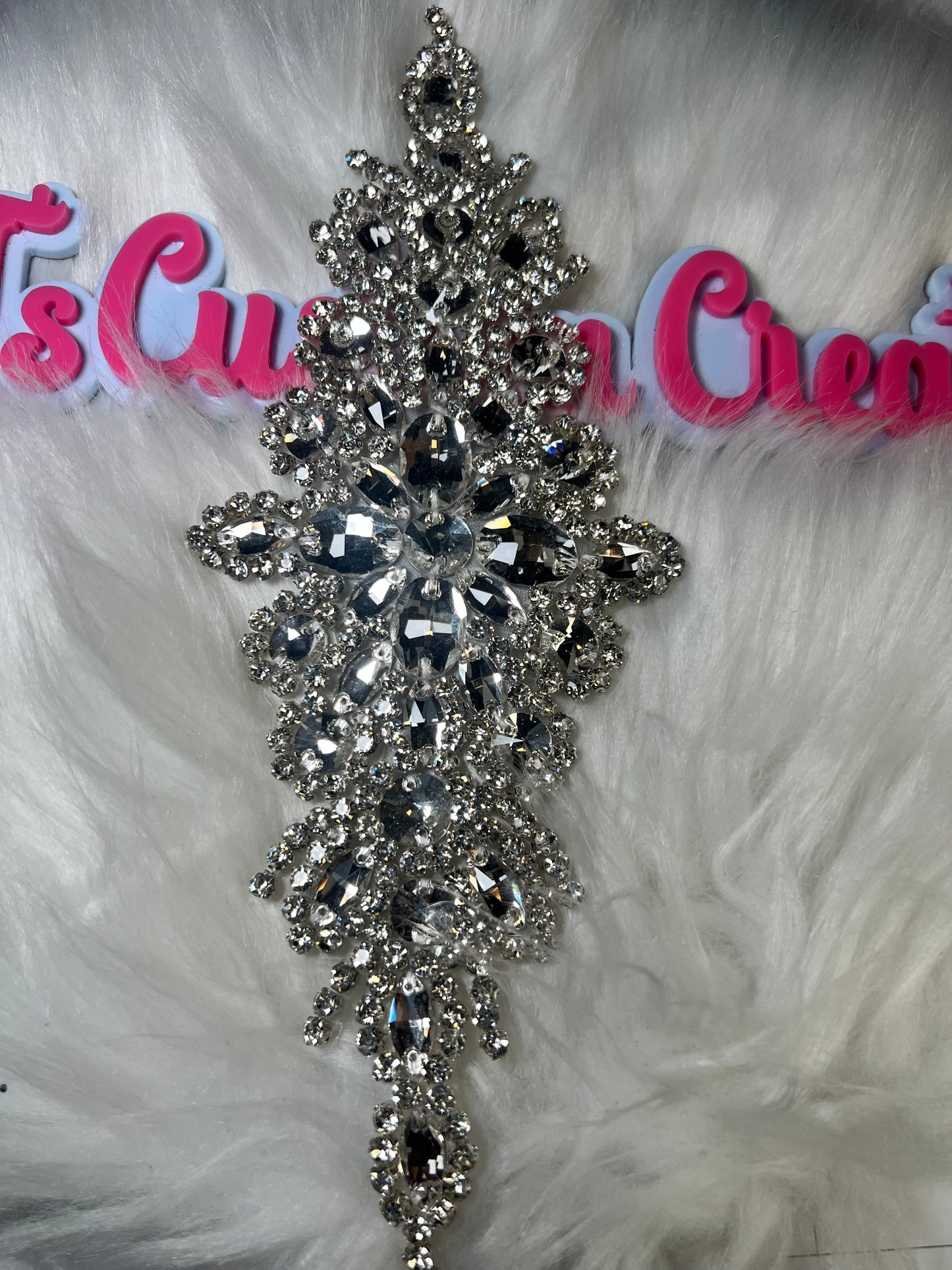 Crystal Iron-On Appliqué (3” x 9”)