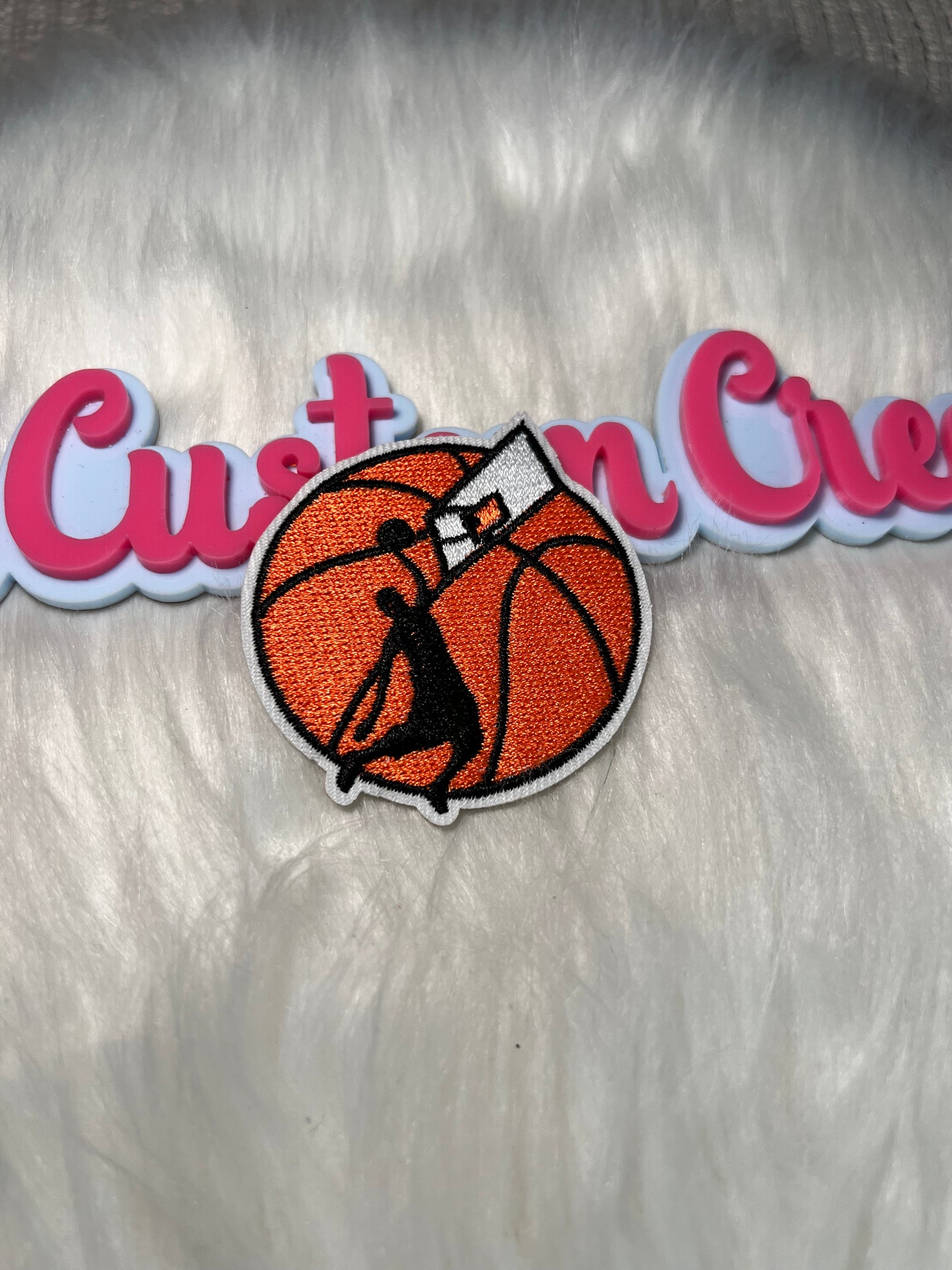 π Basketball Dunk Iron-On Patch