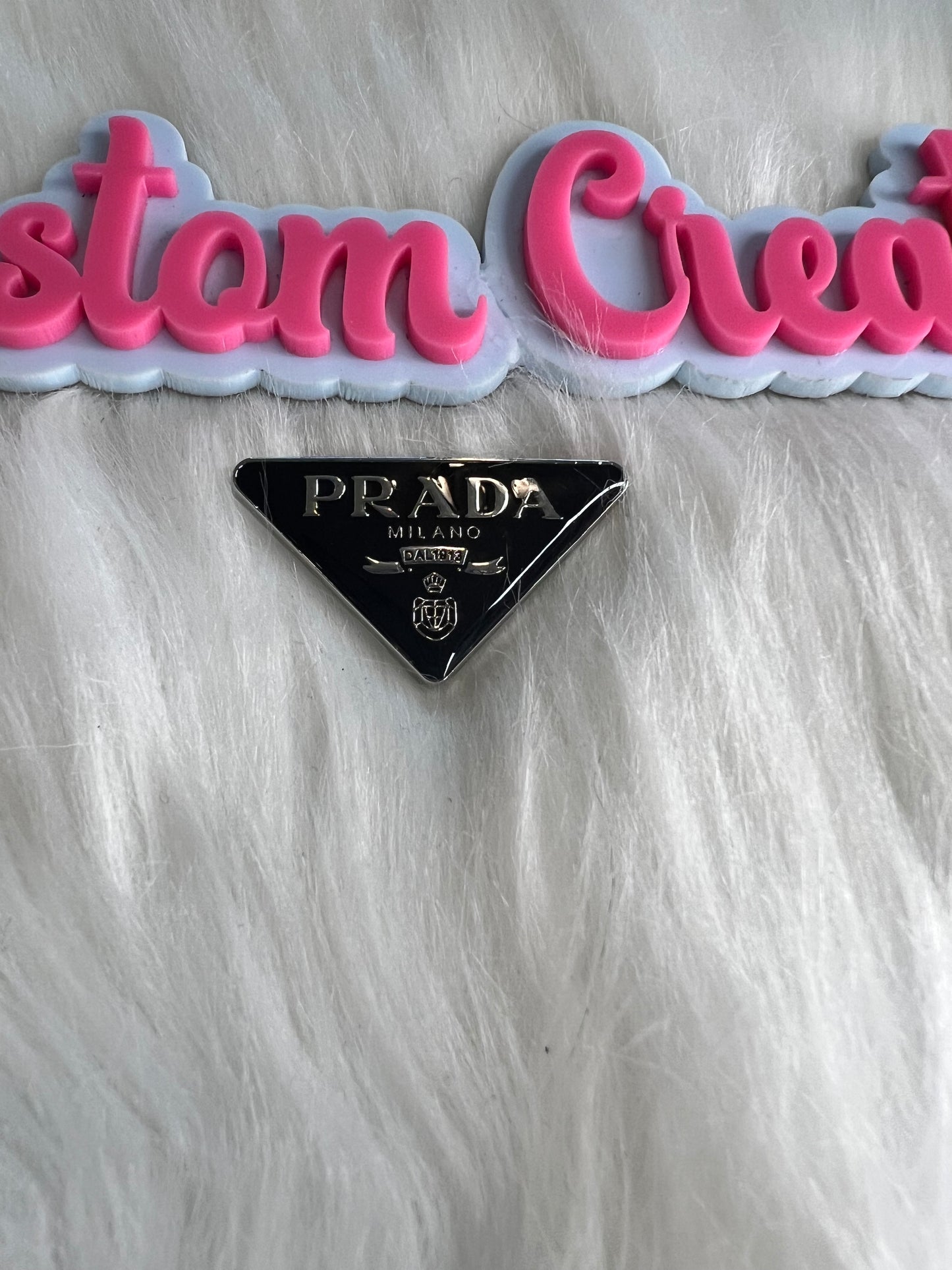 Black & Silver Prada Brooch