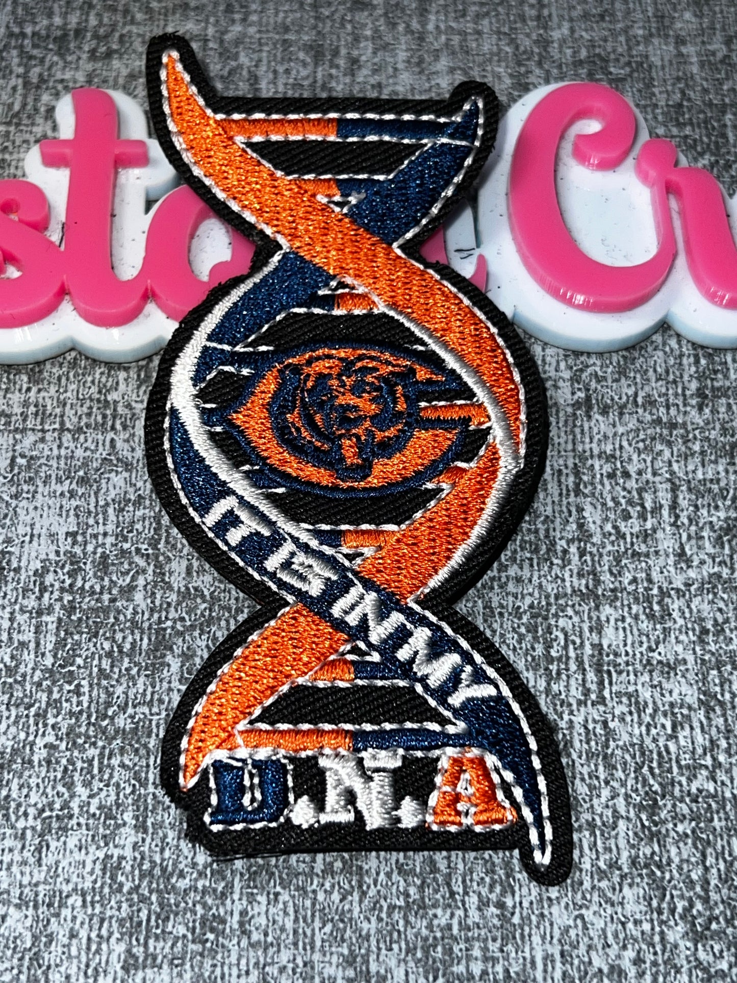 Orange Navy DNA Patch – Embroidered Iron On Applique
