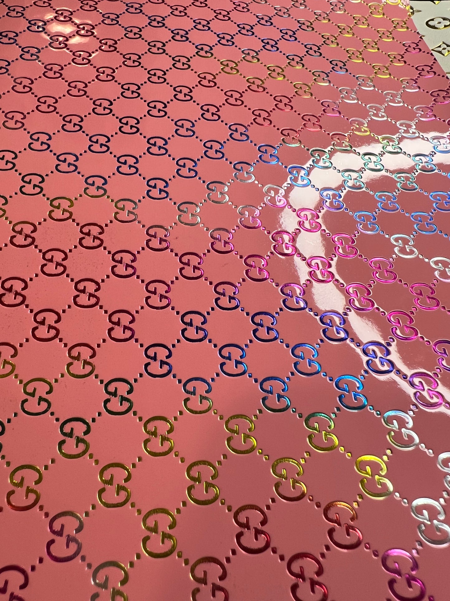 Peach Colorful GG Embossed