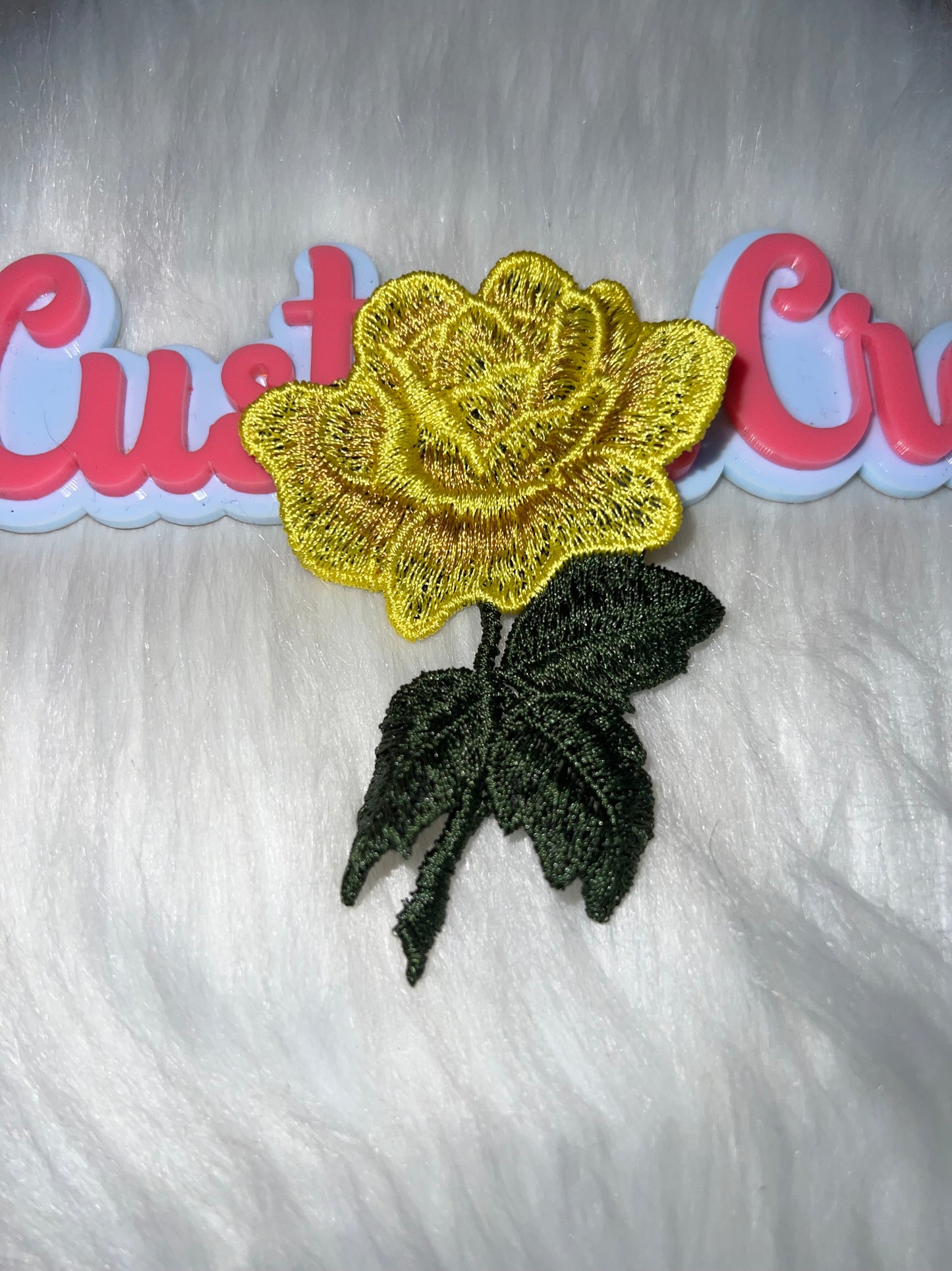 π Yellow Rose Iron-On Patch