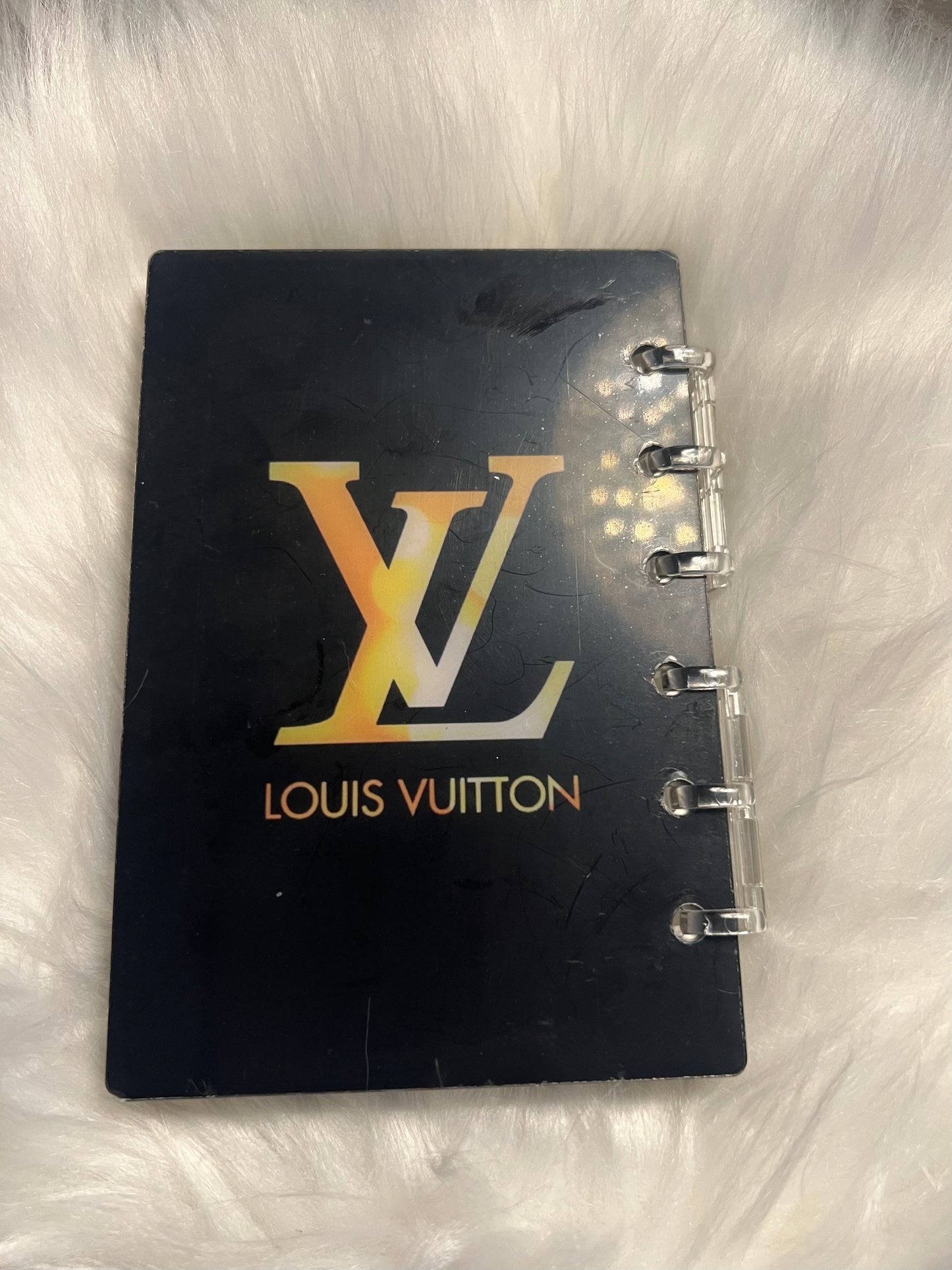 Acrylic Notebook Black Gold LV