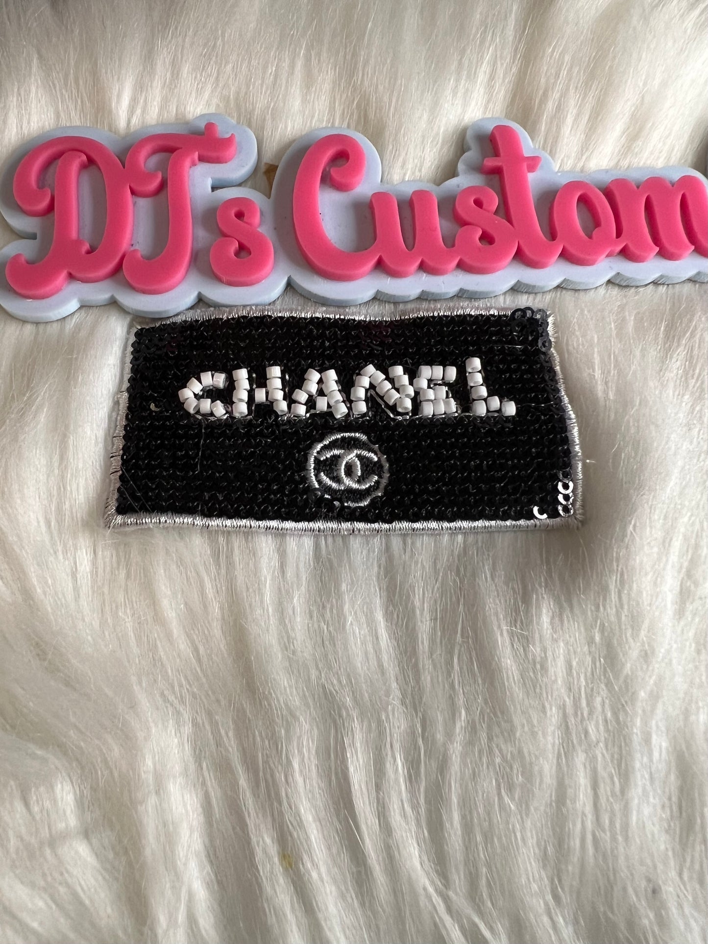 Black Square Sequin CC