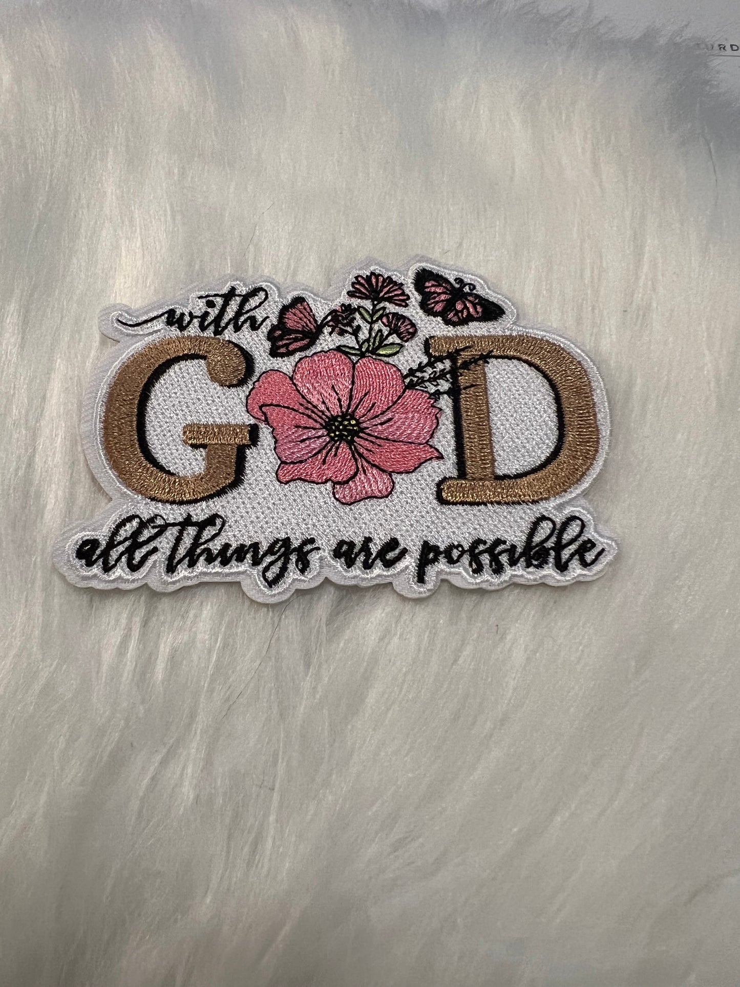 With God all things possible Pink Gold