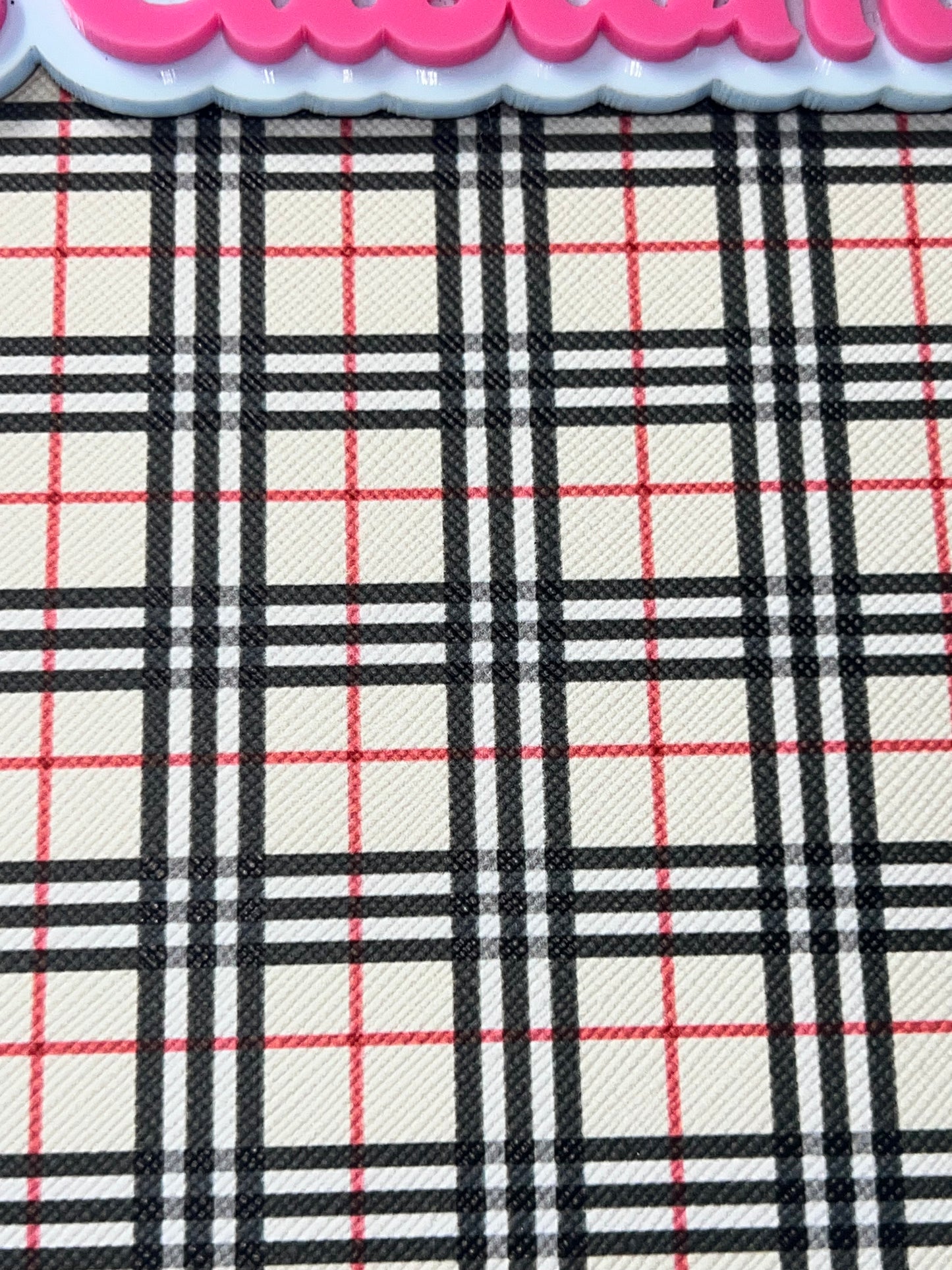 Classic Plaid Faux Leather Sheet – 9x12