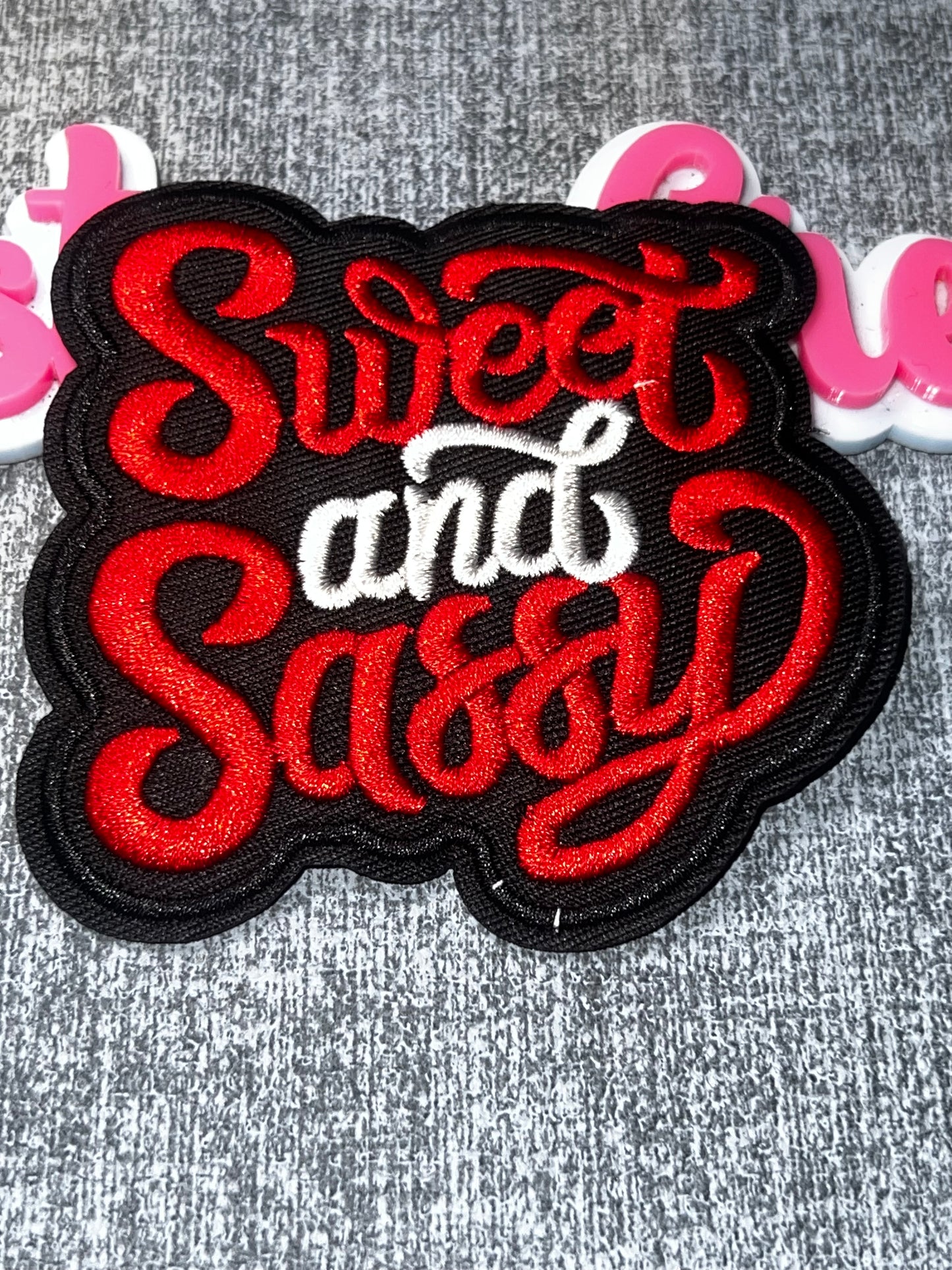 Sweet and Sassy Embroidered Iron-On Patch – Red Statement Applique