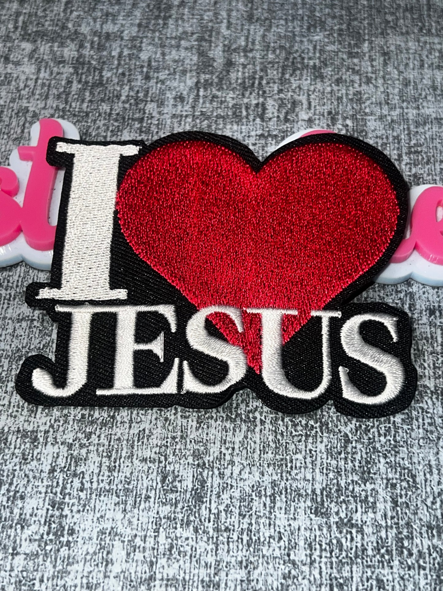 I Love Jesus Embroidered Faith Patch – Christian Inspirational Patch