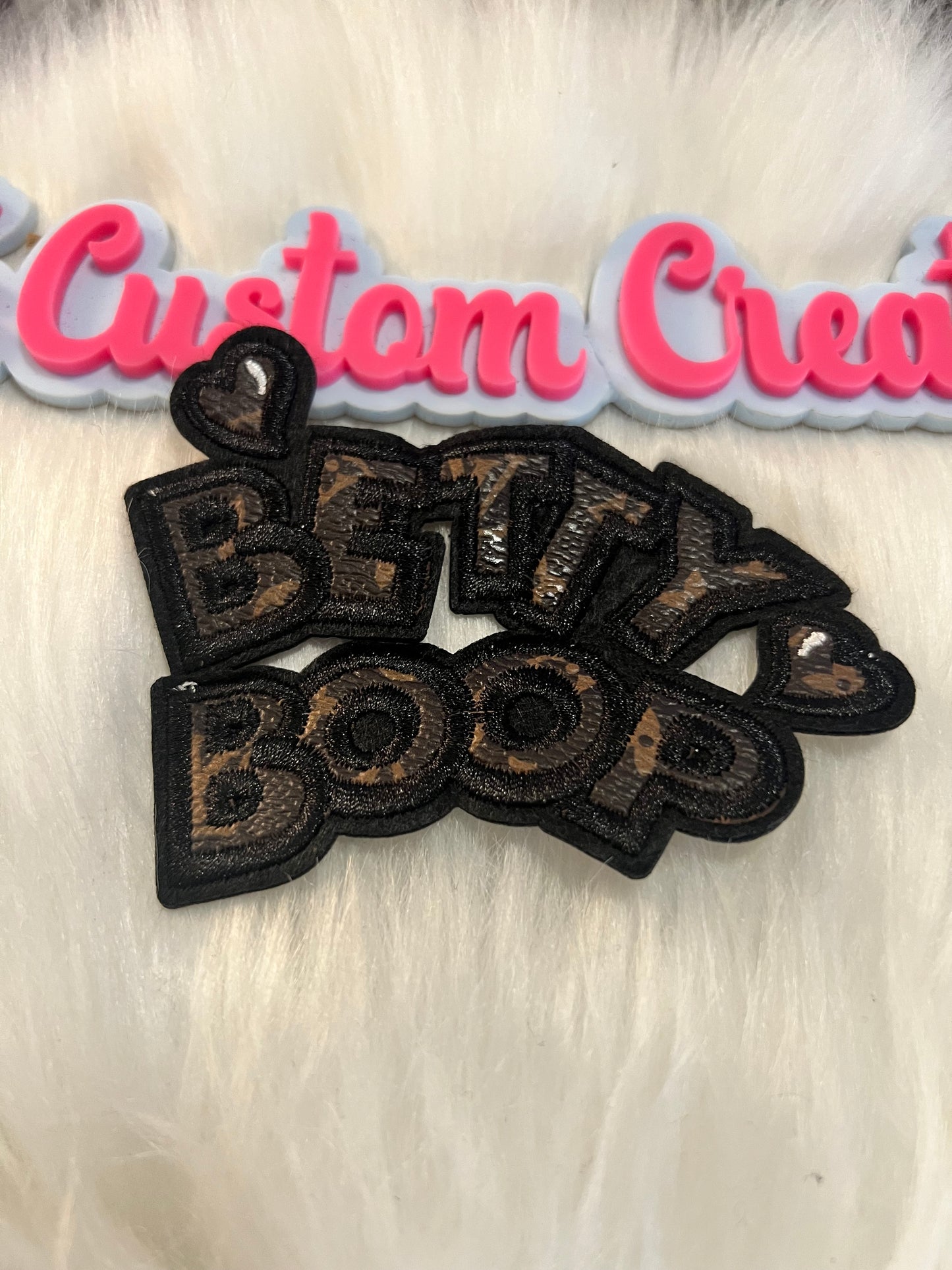Faux Leather Brown LV Betty Boop