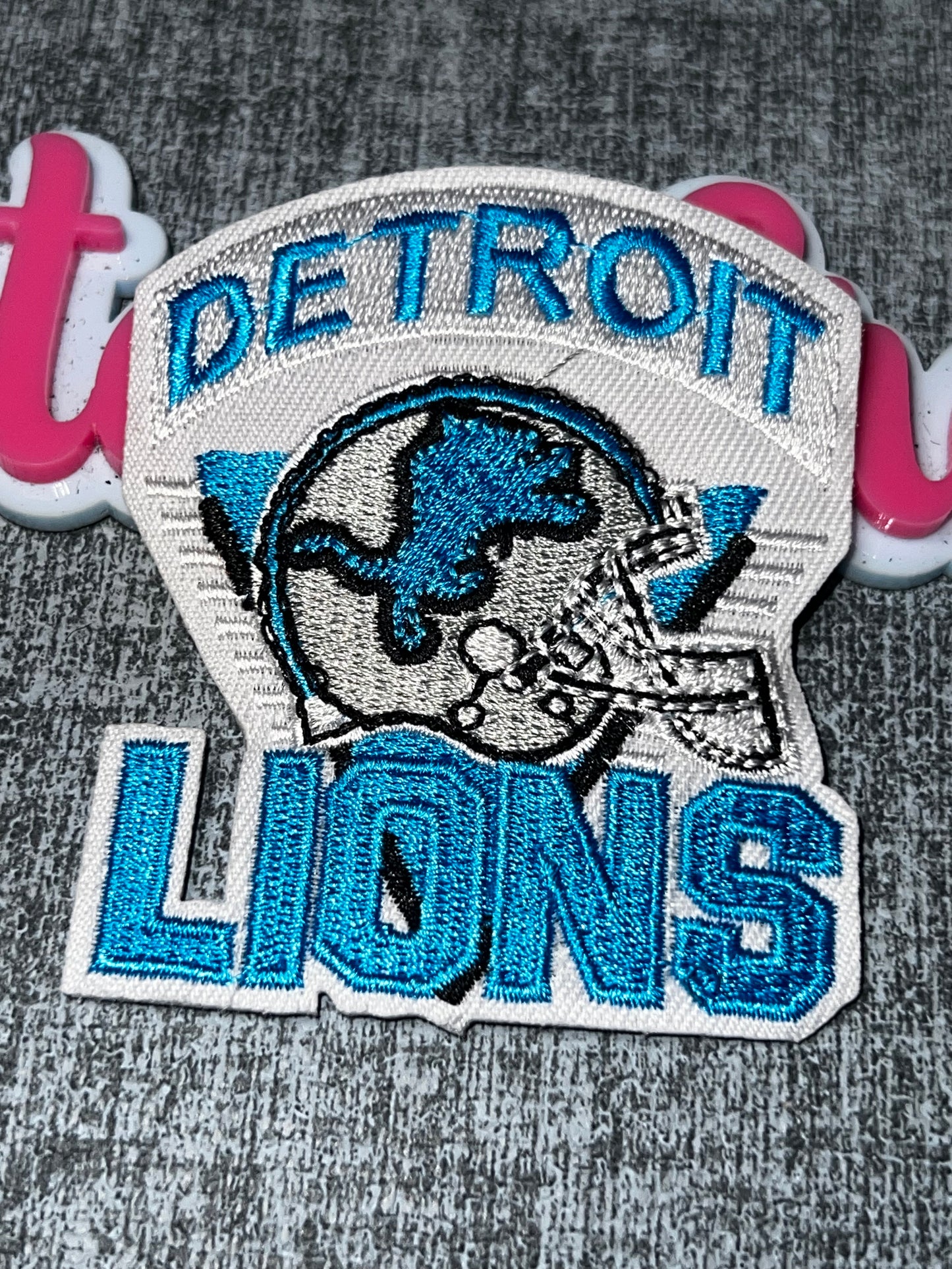 White Blue Helmet Shield Embroidered Iron-On Patch | Statement Appliqué