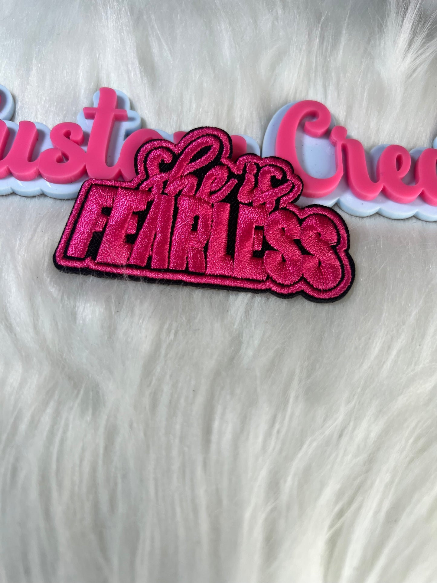 💕 She Is Fearless Patch (Hot Pink)