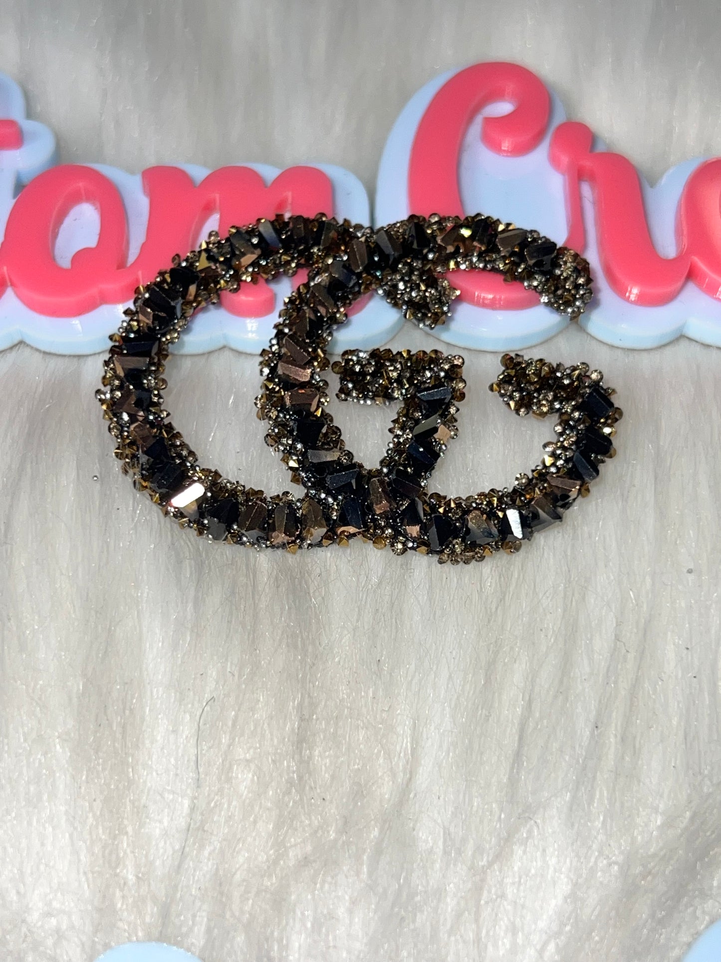 Crystal Double Letter Glam Patch – Iron On