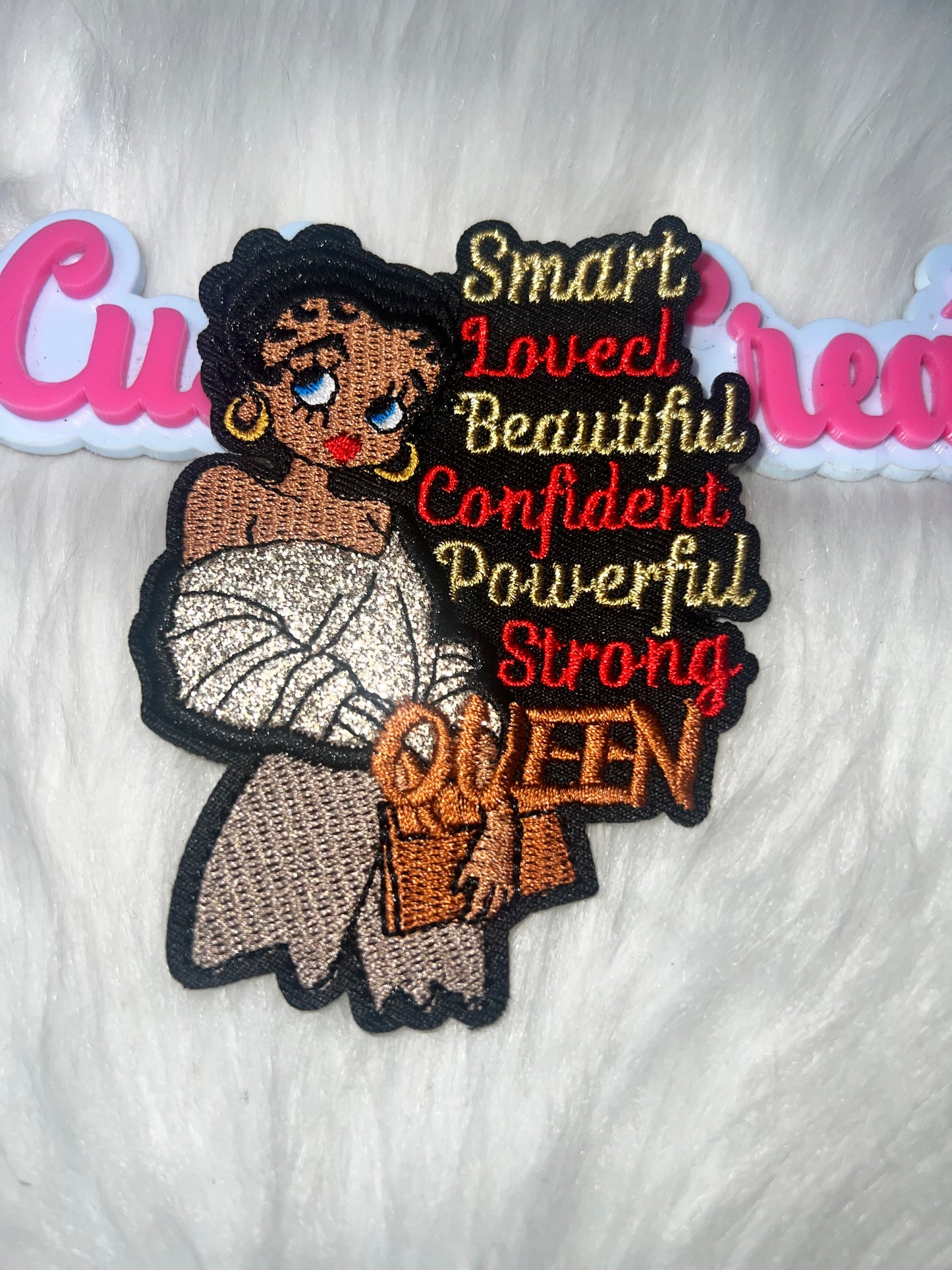 ⭐ Smart • Loved • Beautiful • Confident • Powerful • Strong • Queen – IRON-ON PATCH