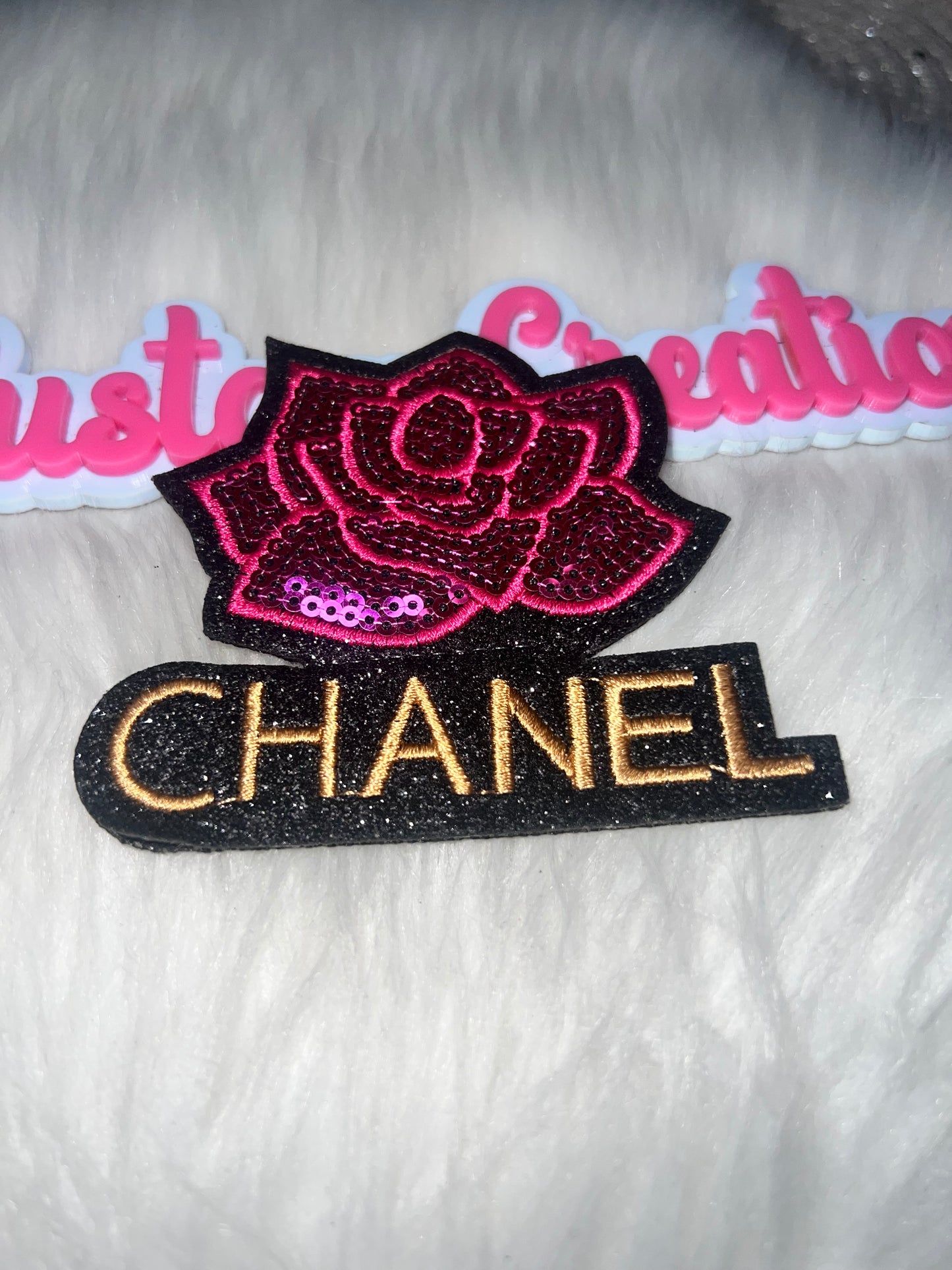 CC Rose Patch – Pink Sequin Flower