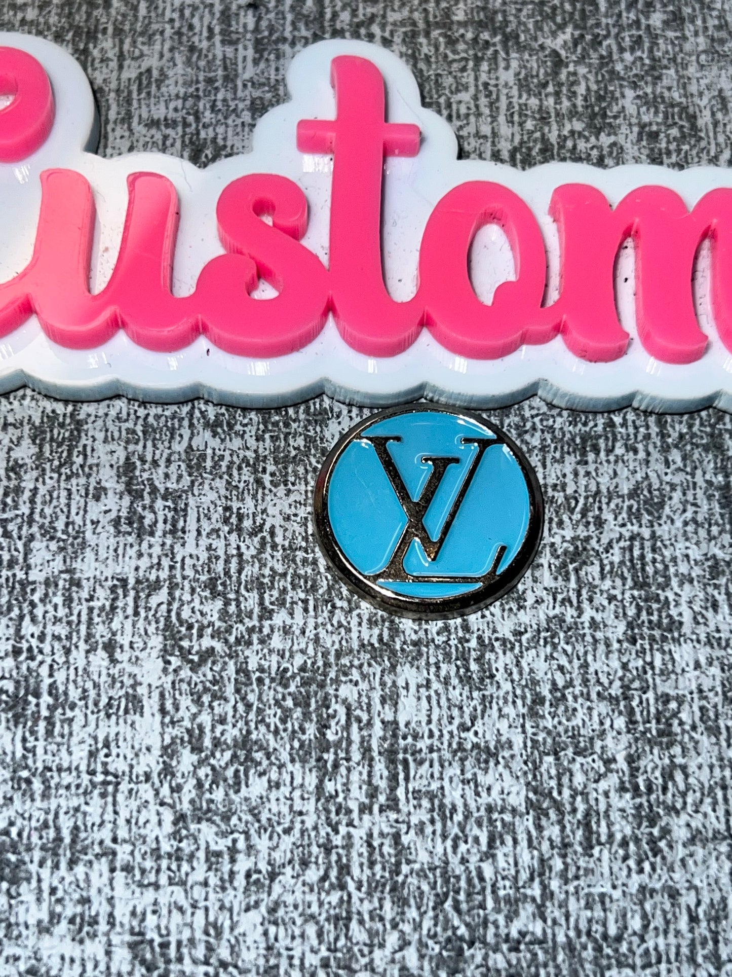 Turquoise Round Letter Charm – Luxe Enamel Statement Charm for DIY Crafts