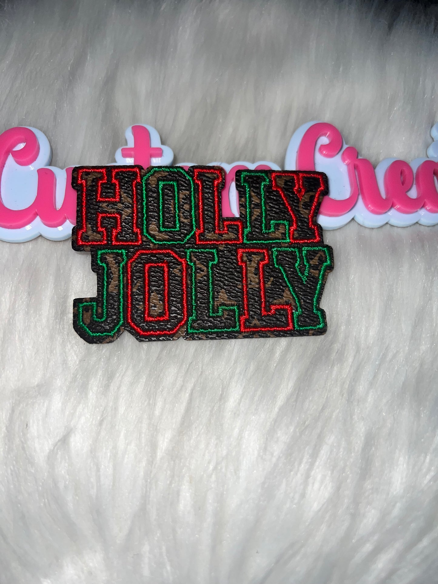 HOLLY JOLLY Camo Patch LV – Iron On