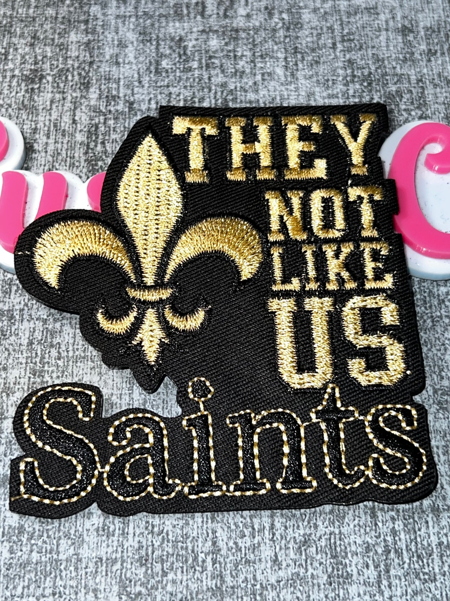 Spirit Embroidered Iron-On Patch | Gold Fleur Decorative Appliqué