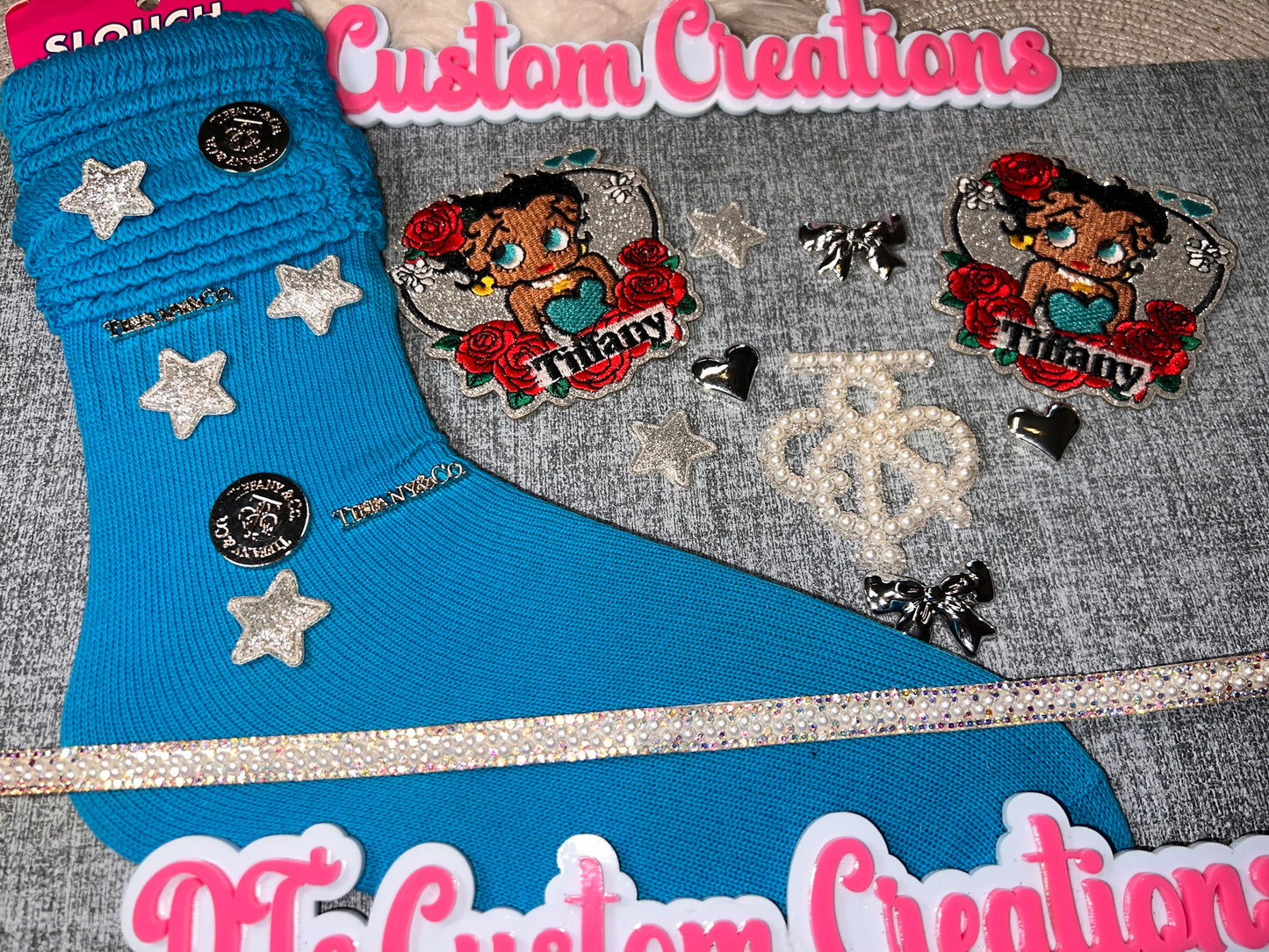 Blue Glam Character DIY Sock Kit – Bling Edition