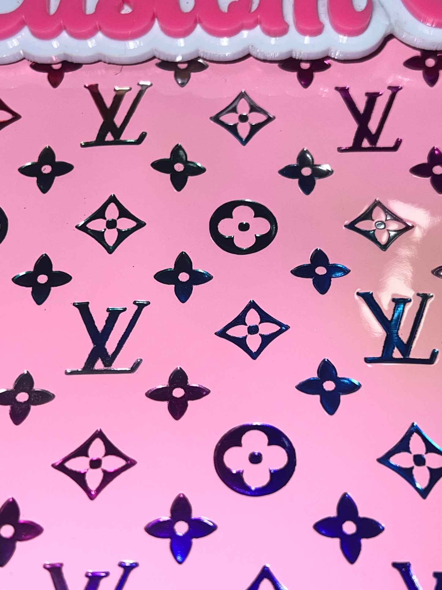 Hot Pink Gloss Icon Faux Leather Sheet – 9x12