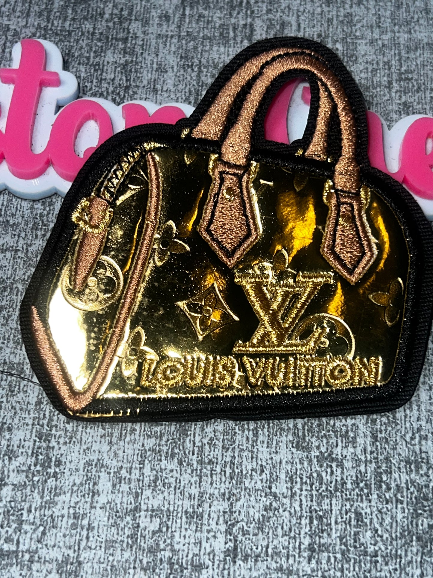 Metallic Gold Handbag Decorative Patch – Fashion Statement Patch