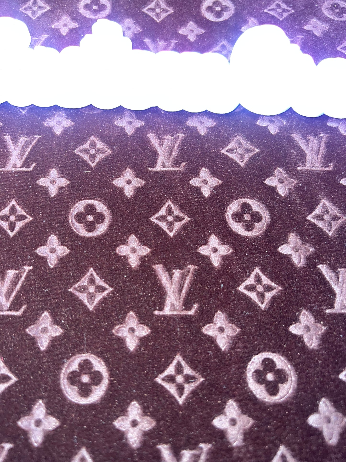 Deep Plum Embossed Suede Faux Leather Craft Sheet – 9 x 12