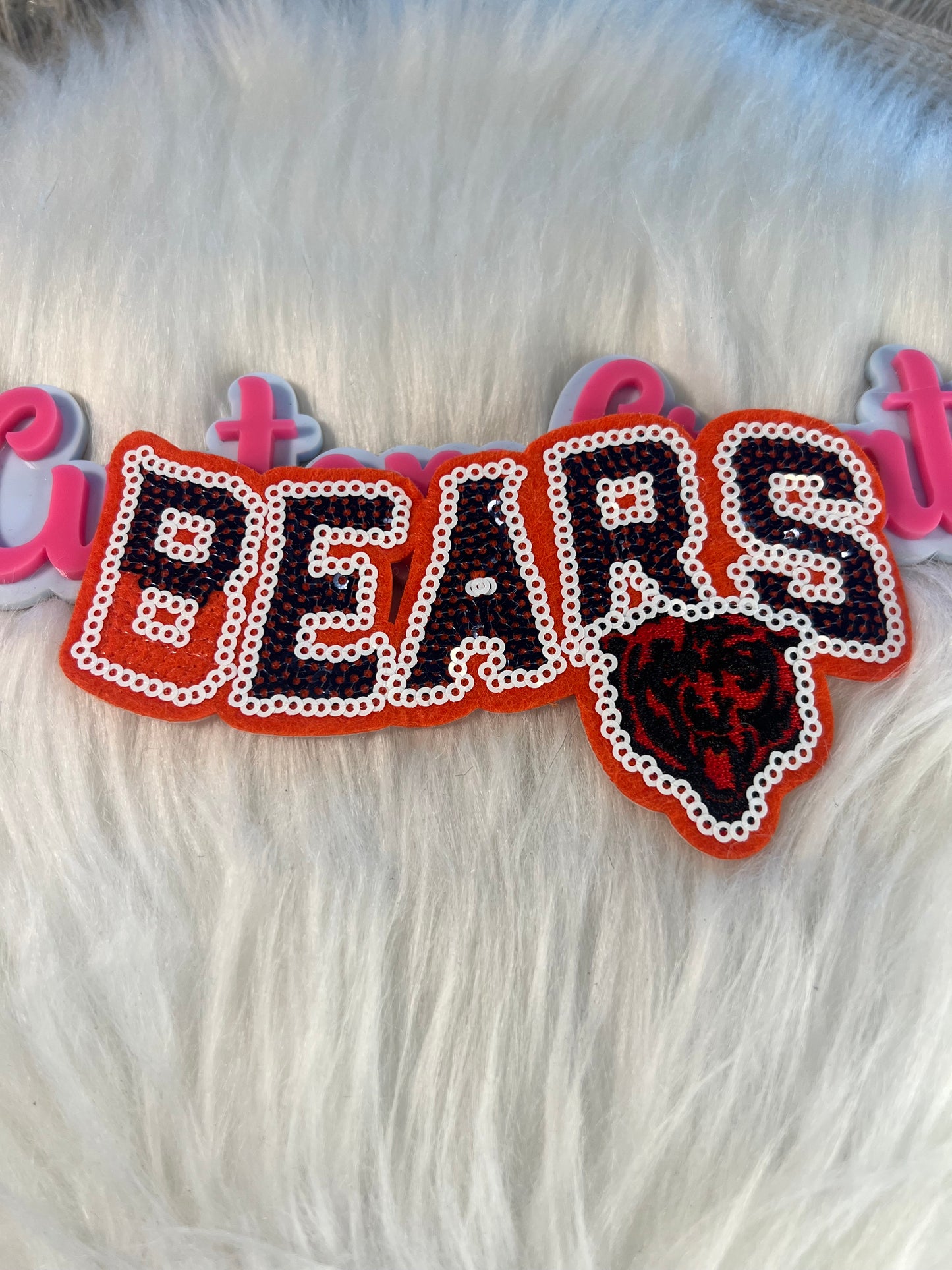 🧡 Chicago Bears Sequin Iron-On Patch