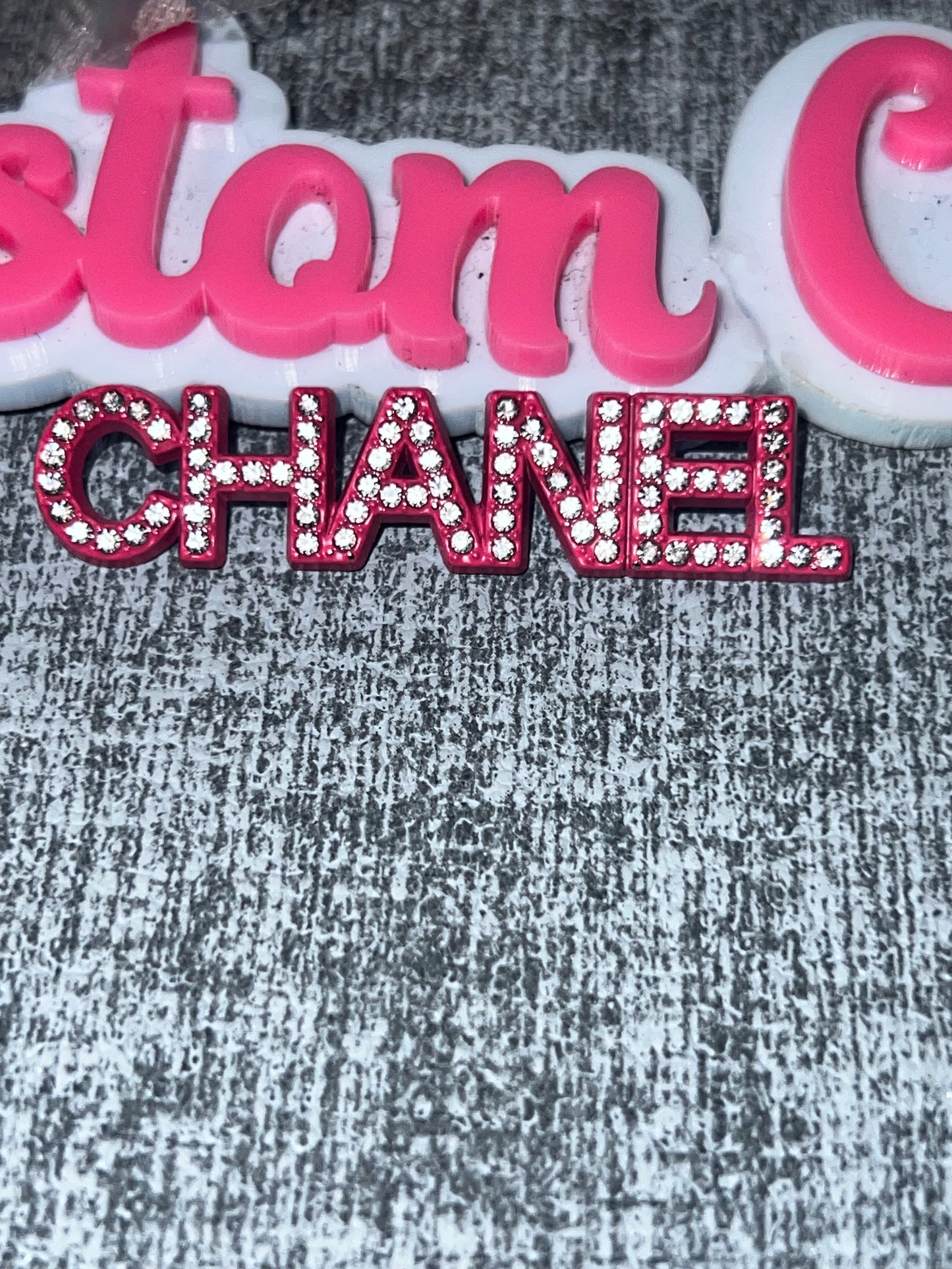 Hot Pink Rhinestone Letter Charm – Luxe Statement Charm