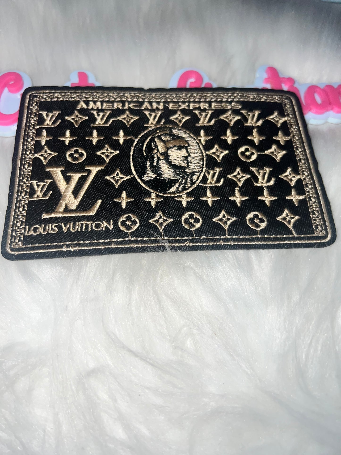 ✨ Luxury Inspired Credit Card Patch (Black/Gold AMEX LV