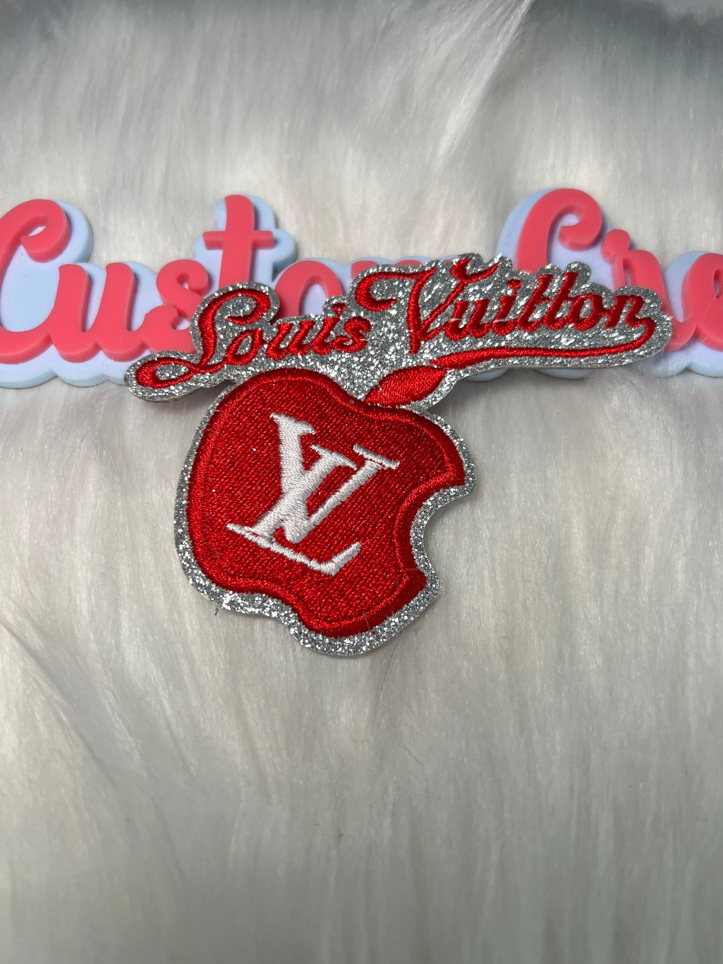 ❤️ Red Apple LV Iron-On Patch