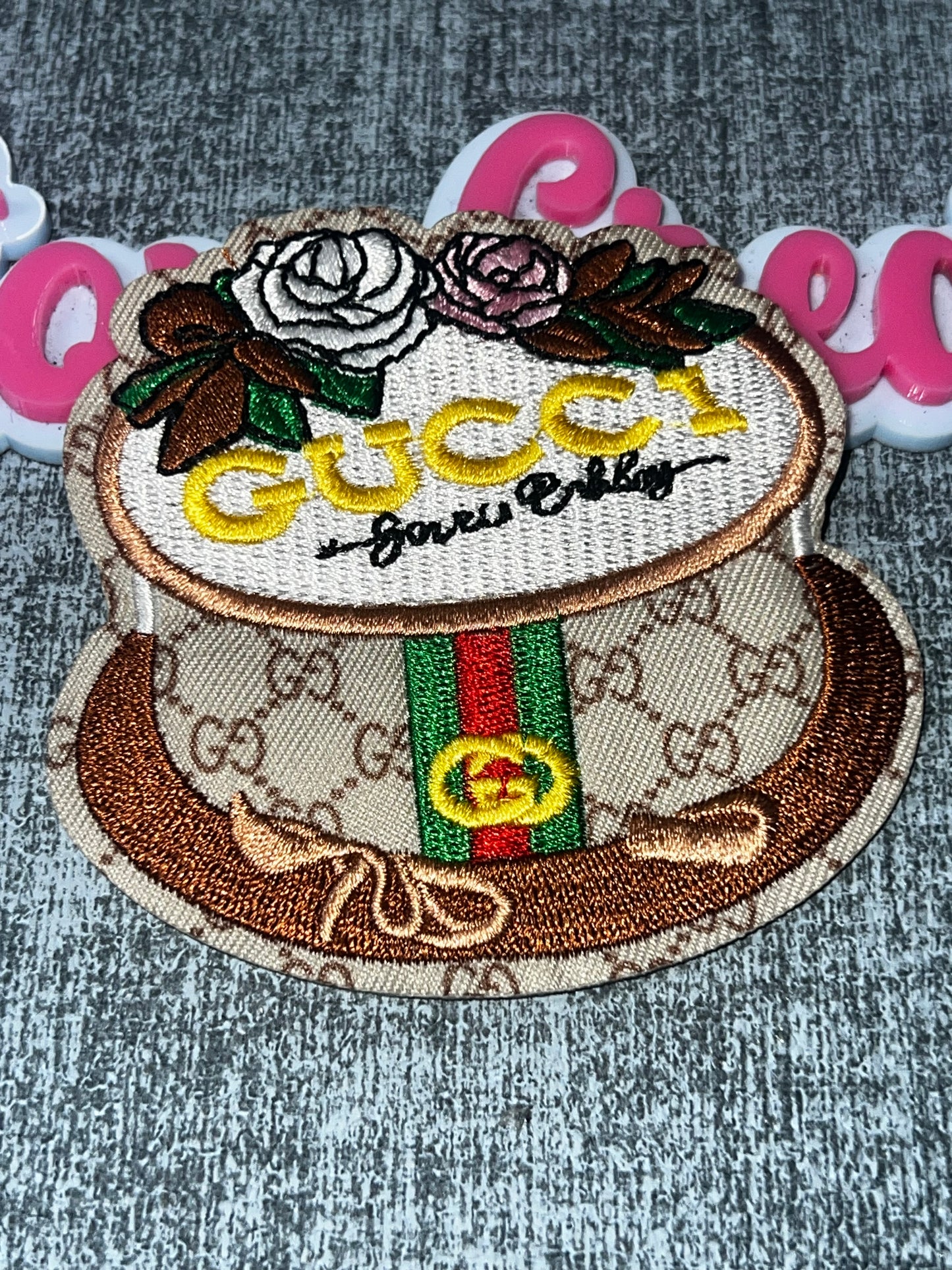 Floral Glam Bag Patch – Embroidered Style Applique