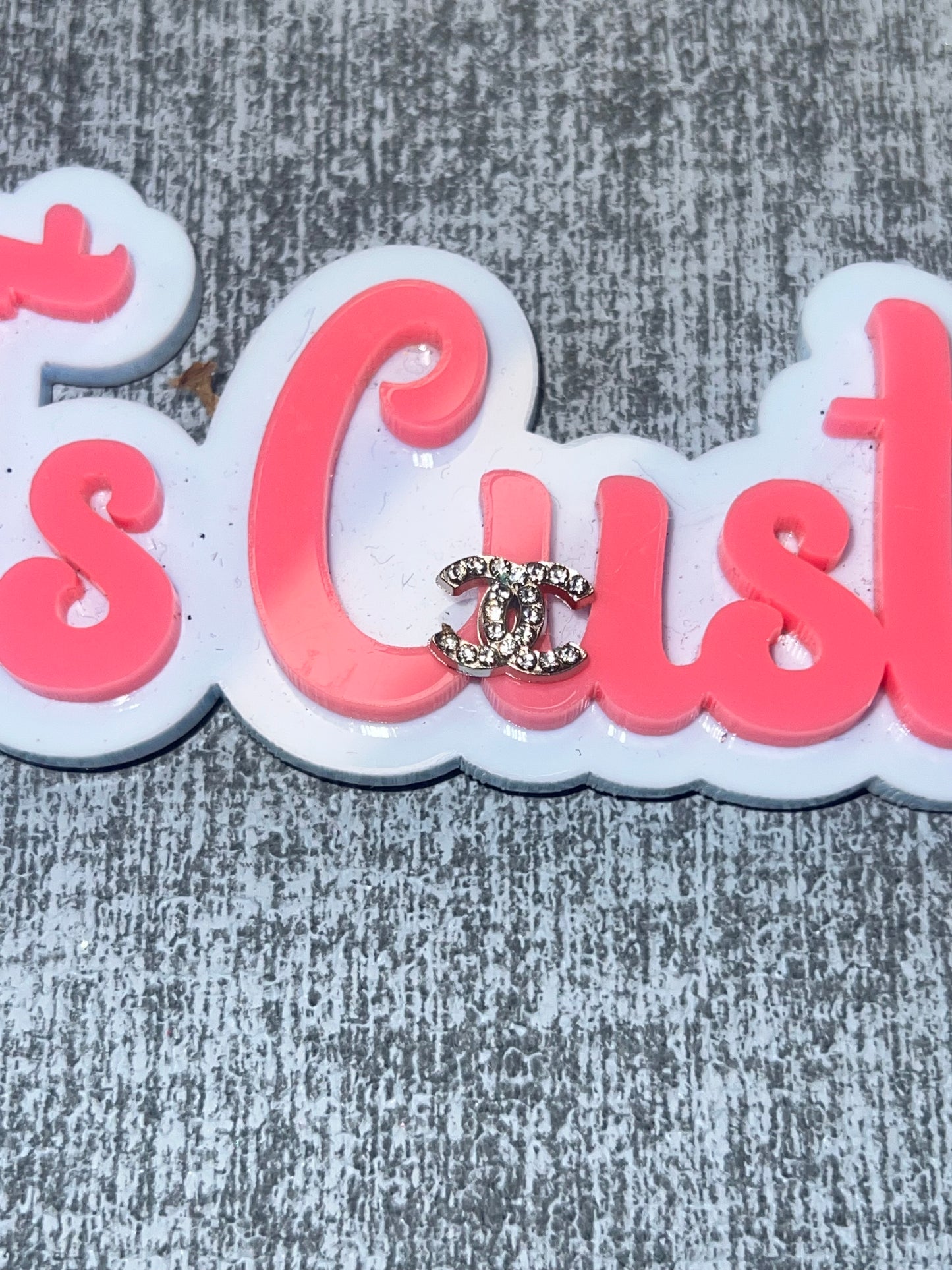 Mini Rhinestone Double Curve Charm – Luxe Statement Charm