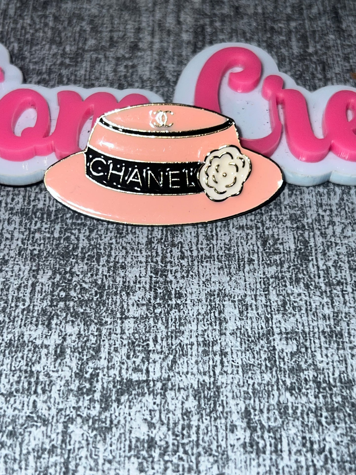 Blush Pink Fashion Hat Charm – Luxe Statement Charm